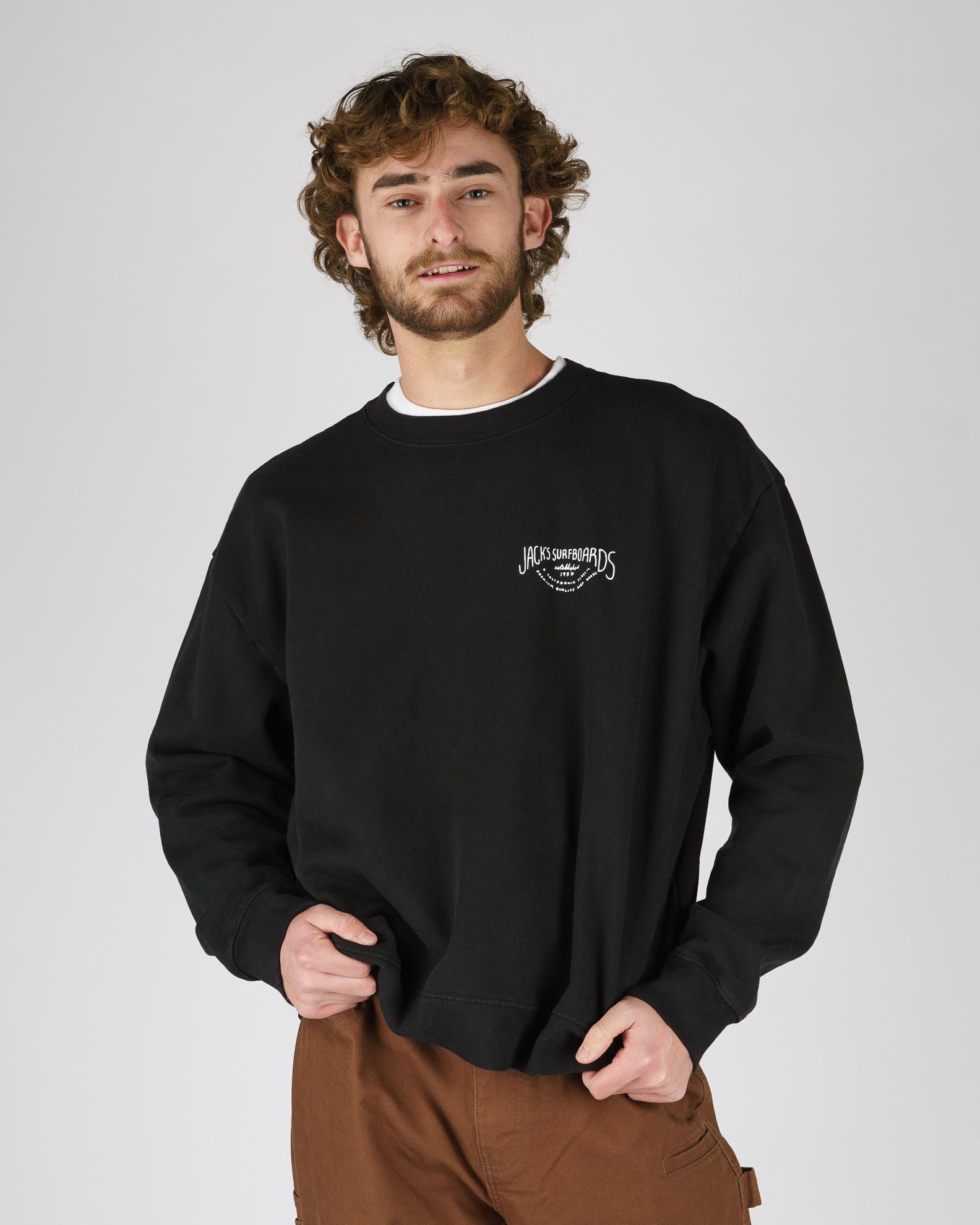 Cresent Heavyweight Crewneck - Black