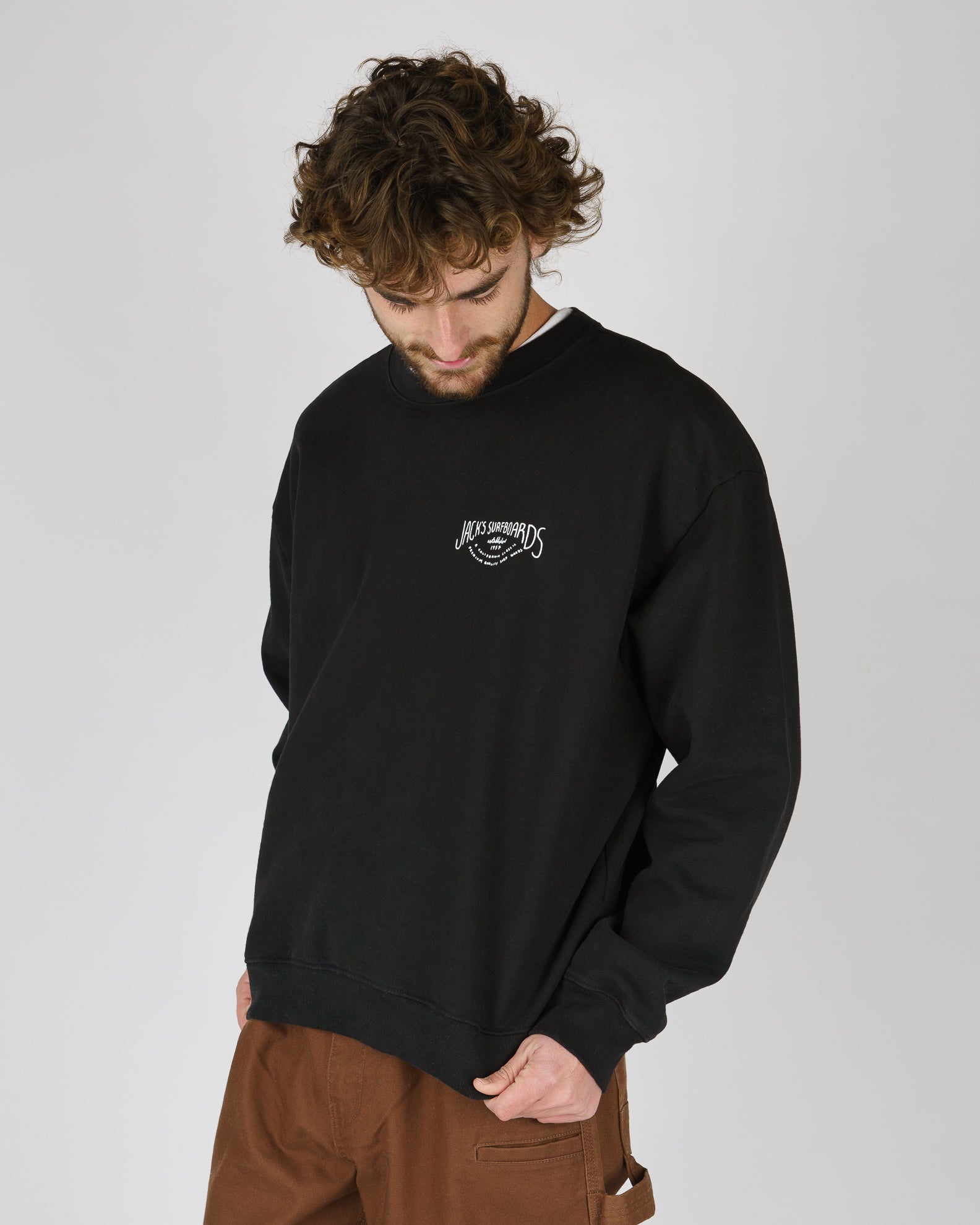 Cresent Heavyweight Crewneck - Black