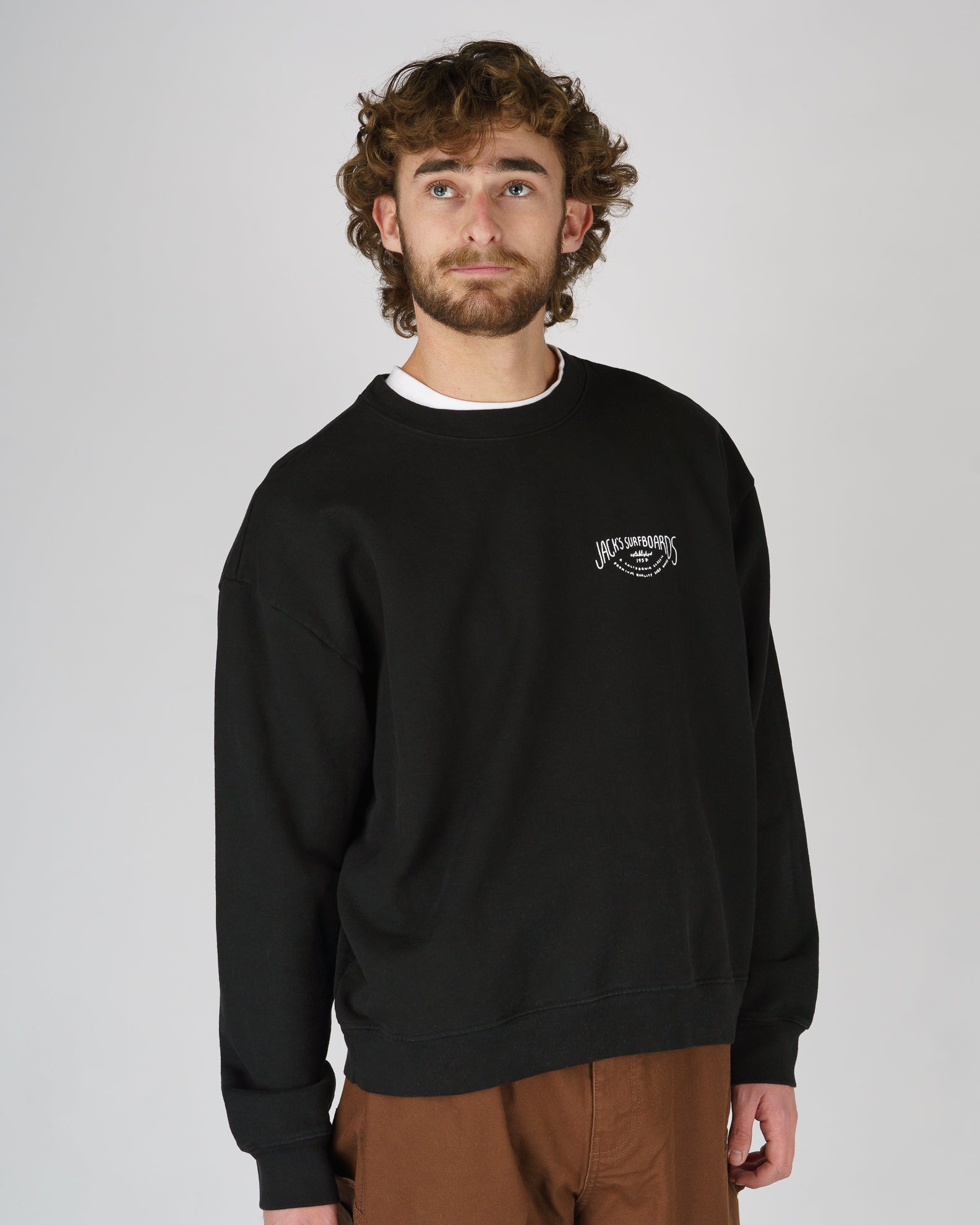 Cresent Heavyweight Crewneck - Black