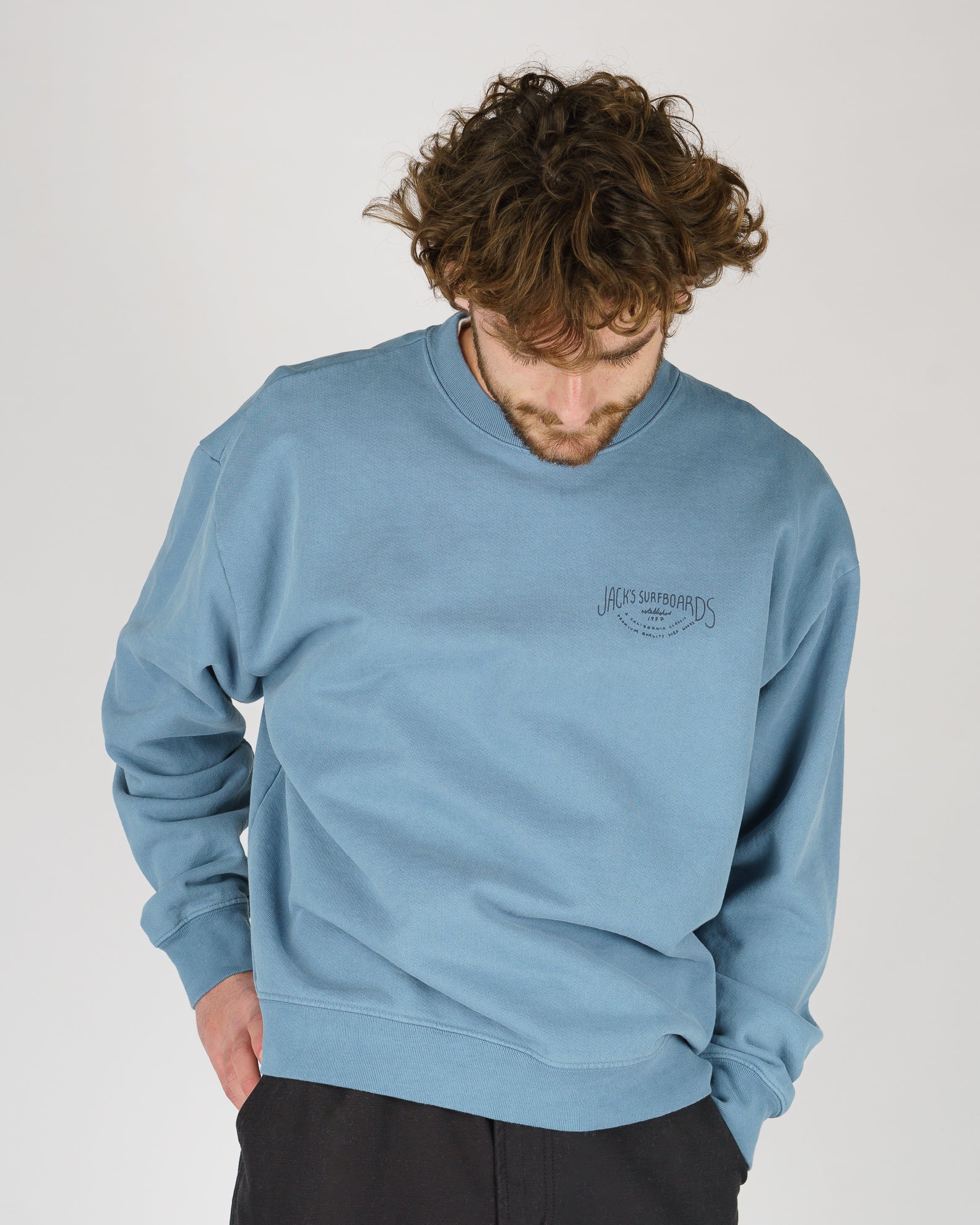 Crescent Heavyweight Crewneck - Blue