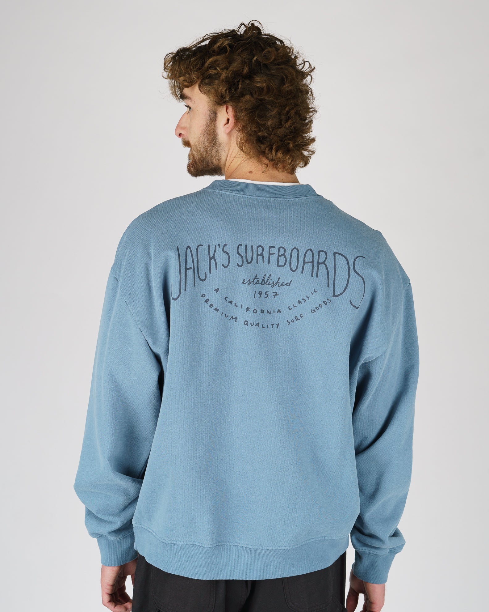 Crescent Heavyweight Crewneck - Blue