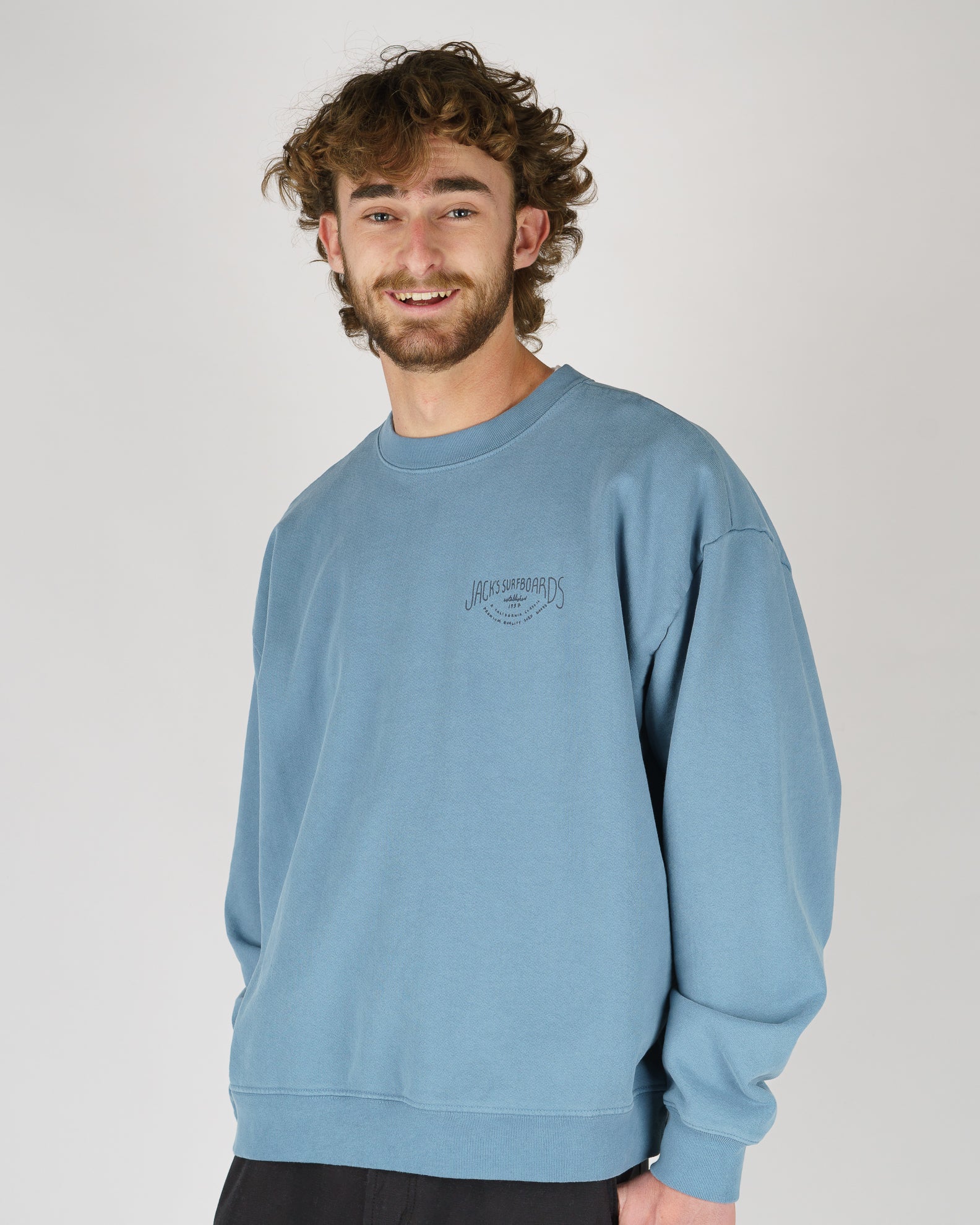 Crescent Heavyweight Crewneck - Blue