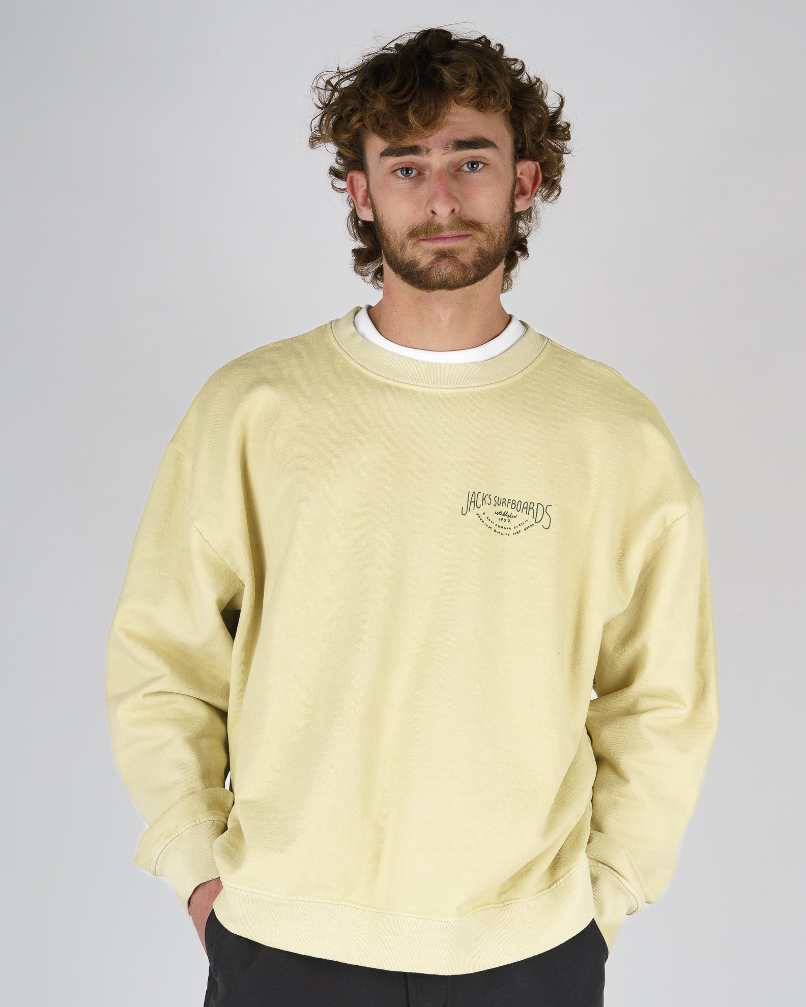 Crescent Heavyweight Crewneck - Yellow
