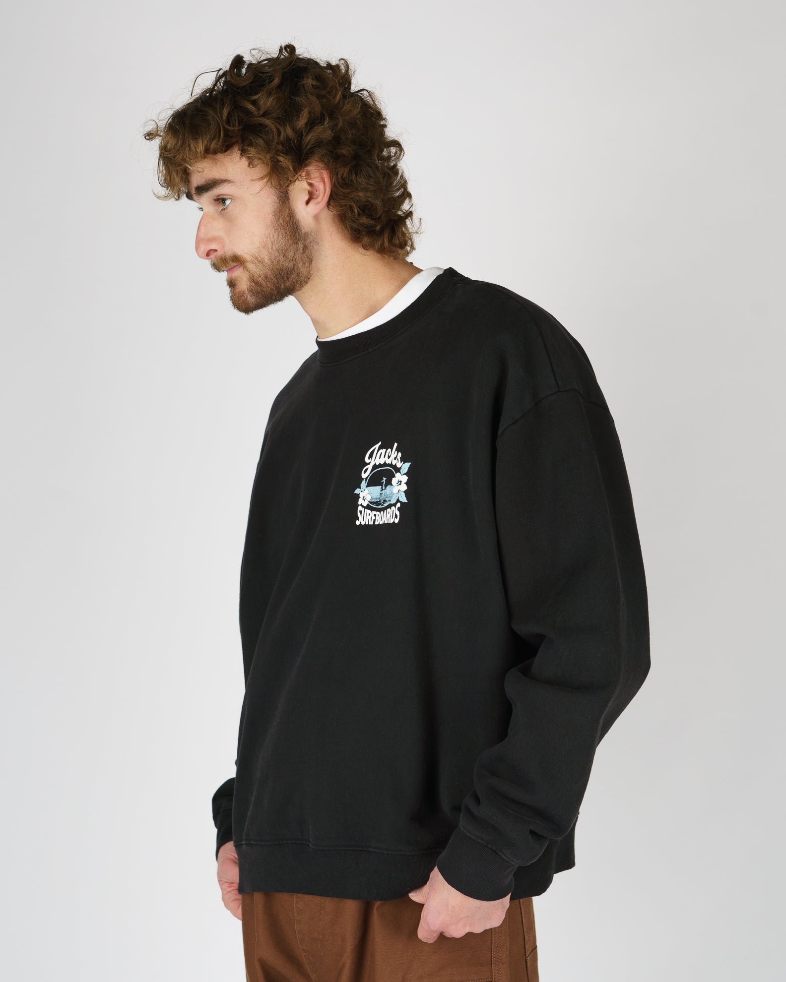 Tip Toe Heavyweight Crewneck - Black