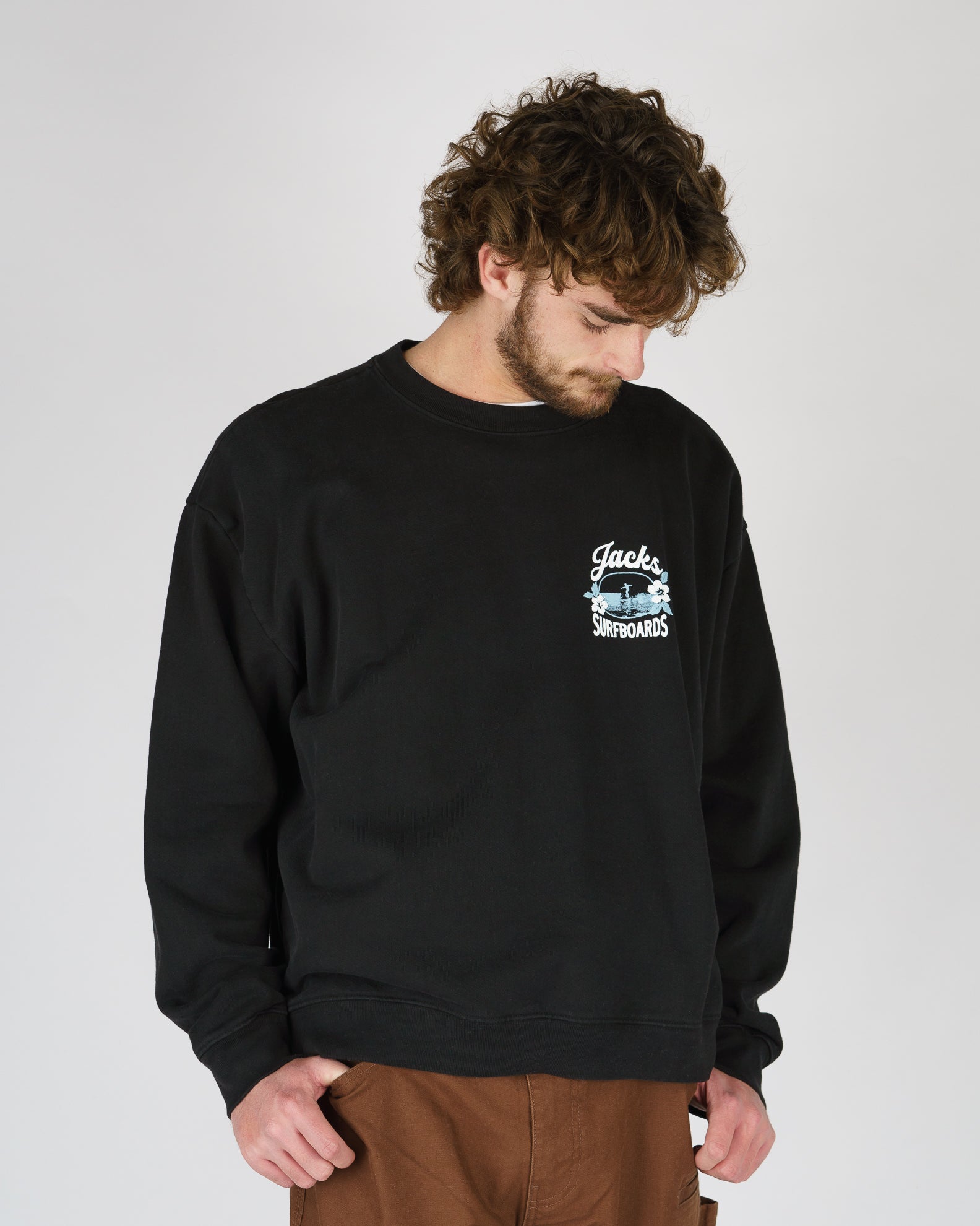 Tip Toe Heavyweight Crewneck - Black