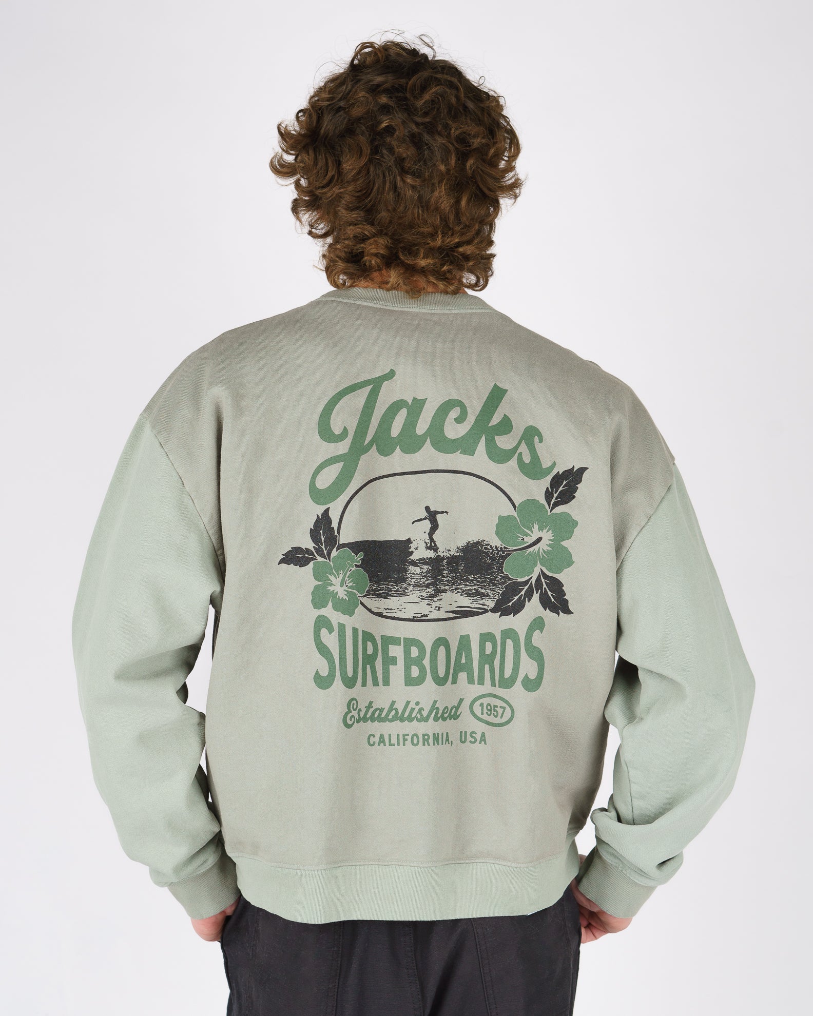 Tip Toe Heavyweight Crewneck - Sage