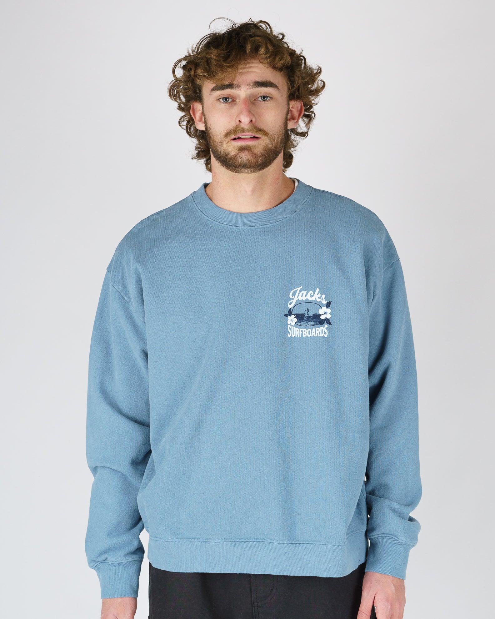 Tip Toe Heavyweight Crewneck - Blue