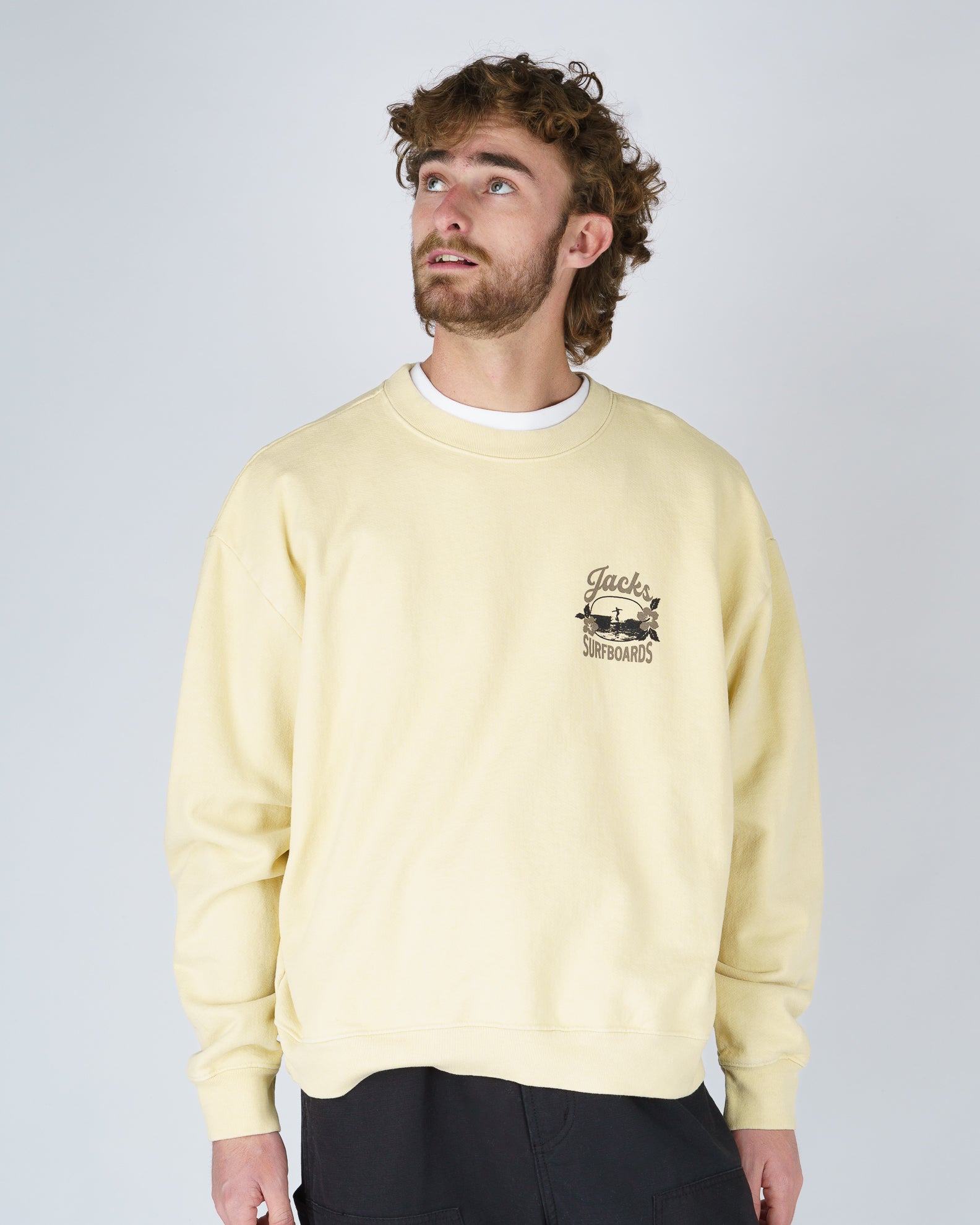 Tip Toe Heavyweight Crewneck - Yellow