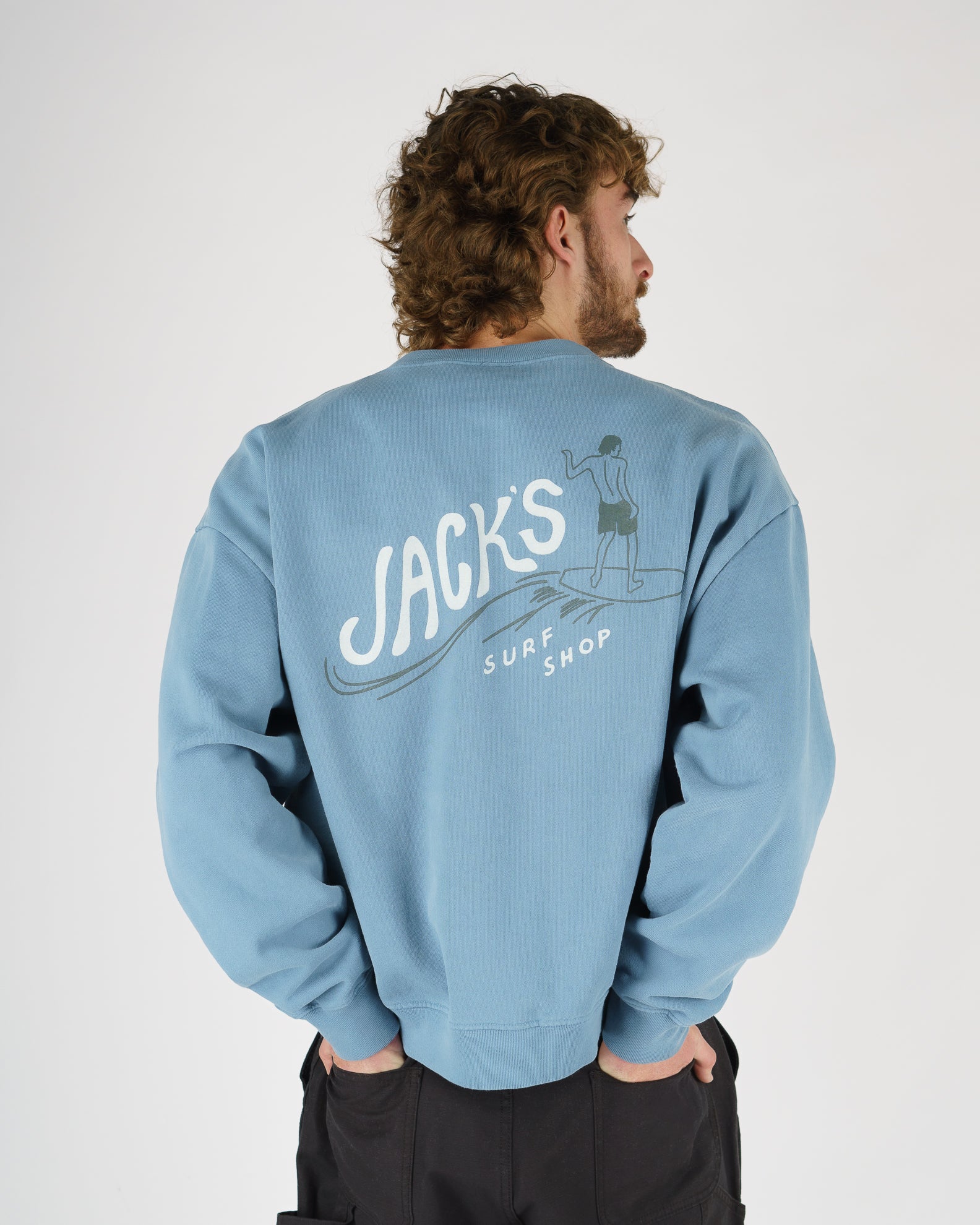 Bobber Heavyweight Crewneck - Blue