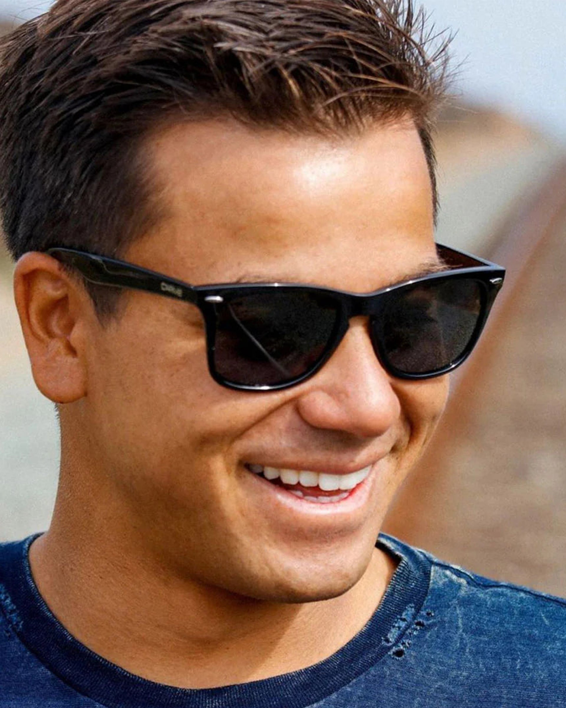 Carve Eyewear Wow Vision Sunglasses - Gloss Black Frame Gray Injected Polarized Lens