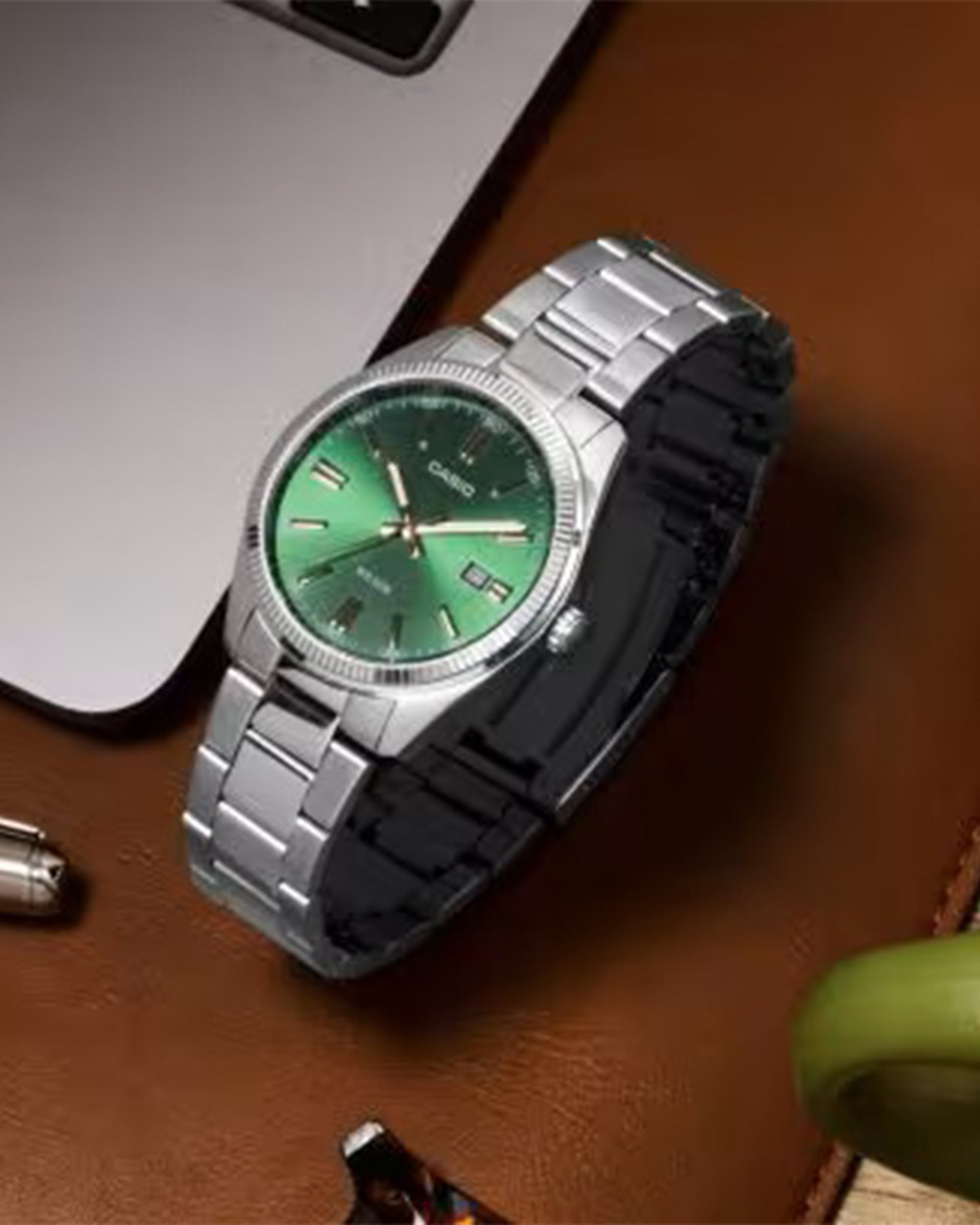 Casio MTP1302D-3AVT Analog Watch - Green Dial