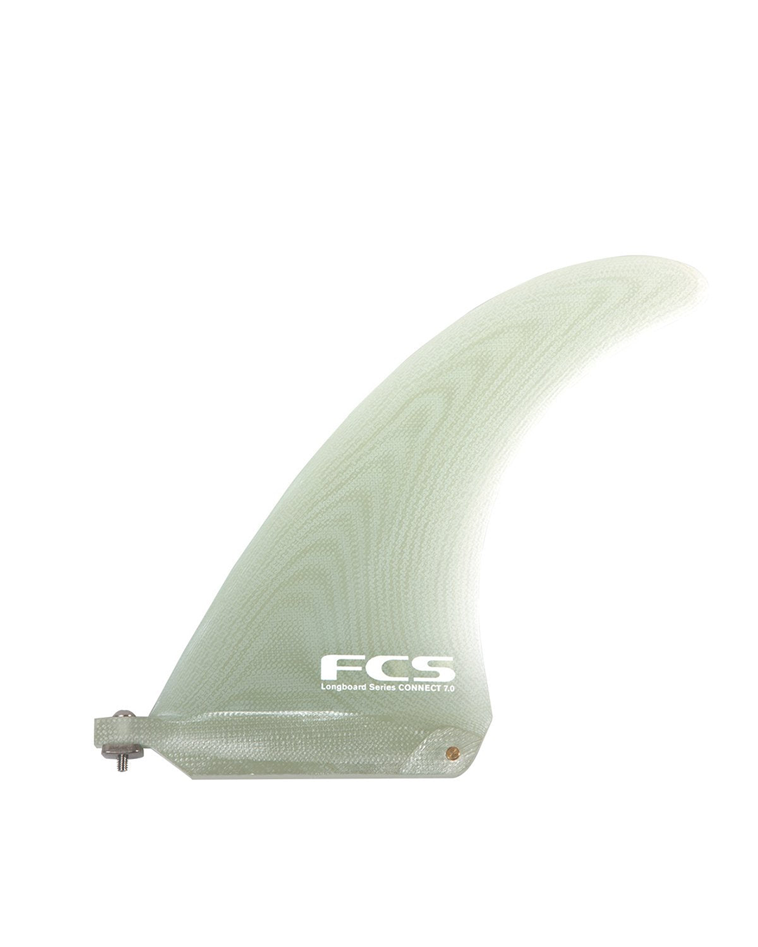FCS Connect Screw &amp; Plate Longboard Fin-Clear