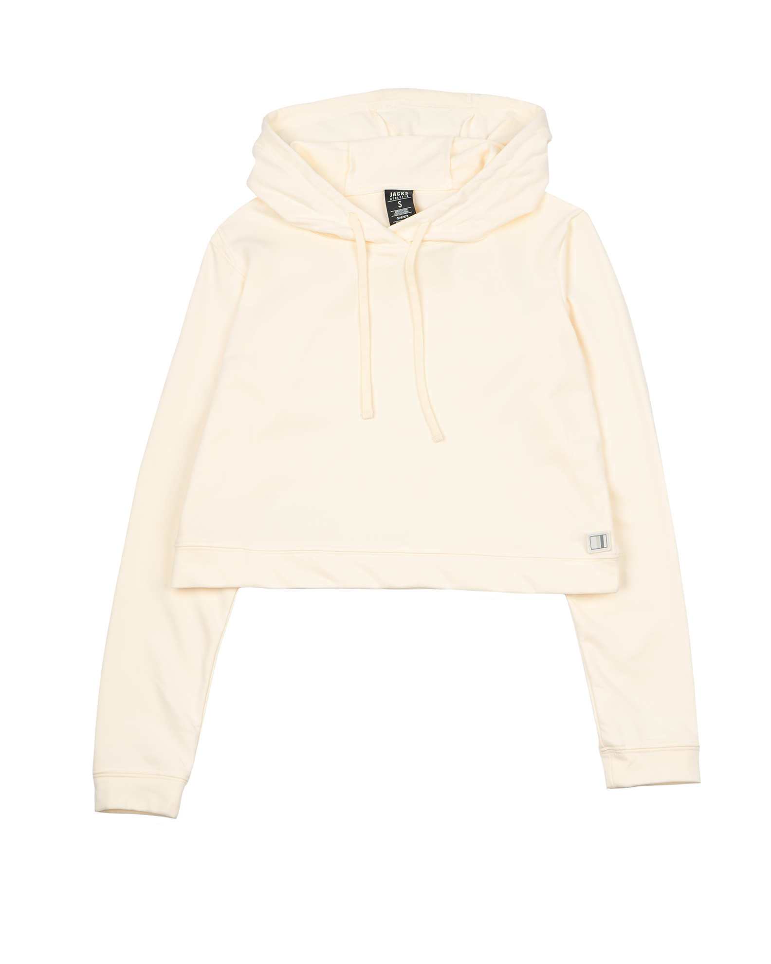 Women's Gaby Cropped L/S Pullover Hoodie - Natural 