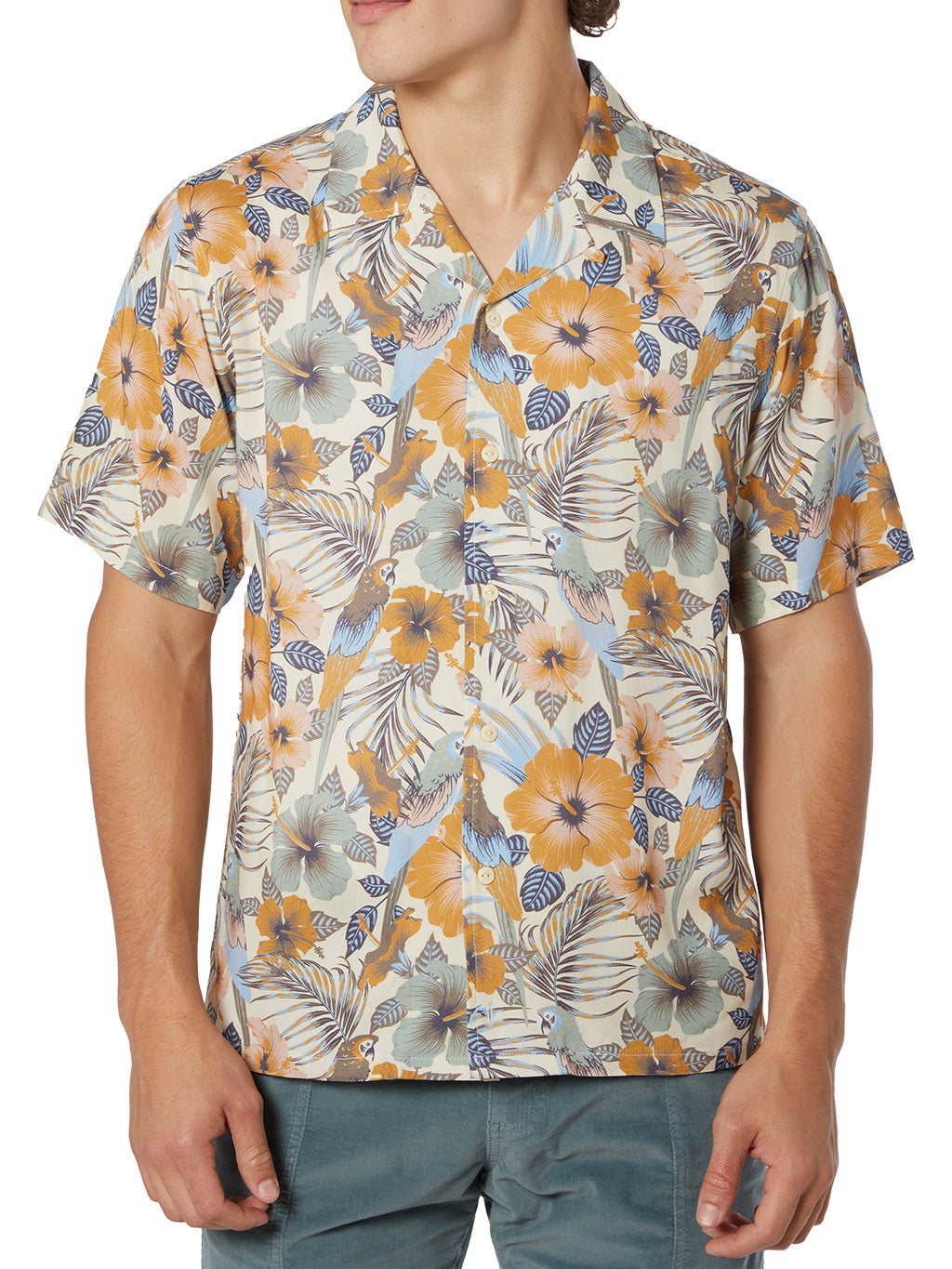 Ezekiel Men's Calabasas Camp Shirt - Bone