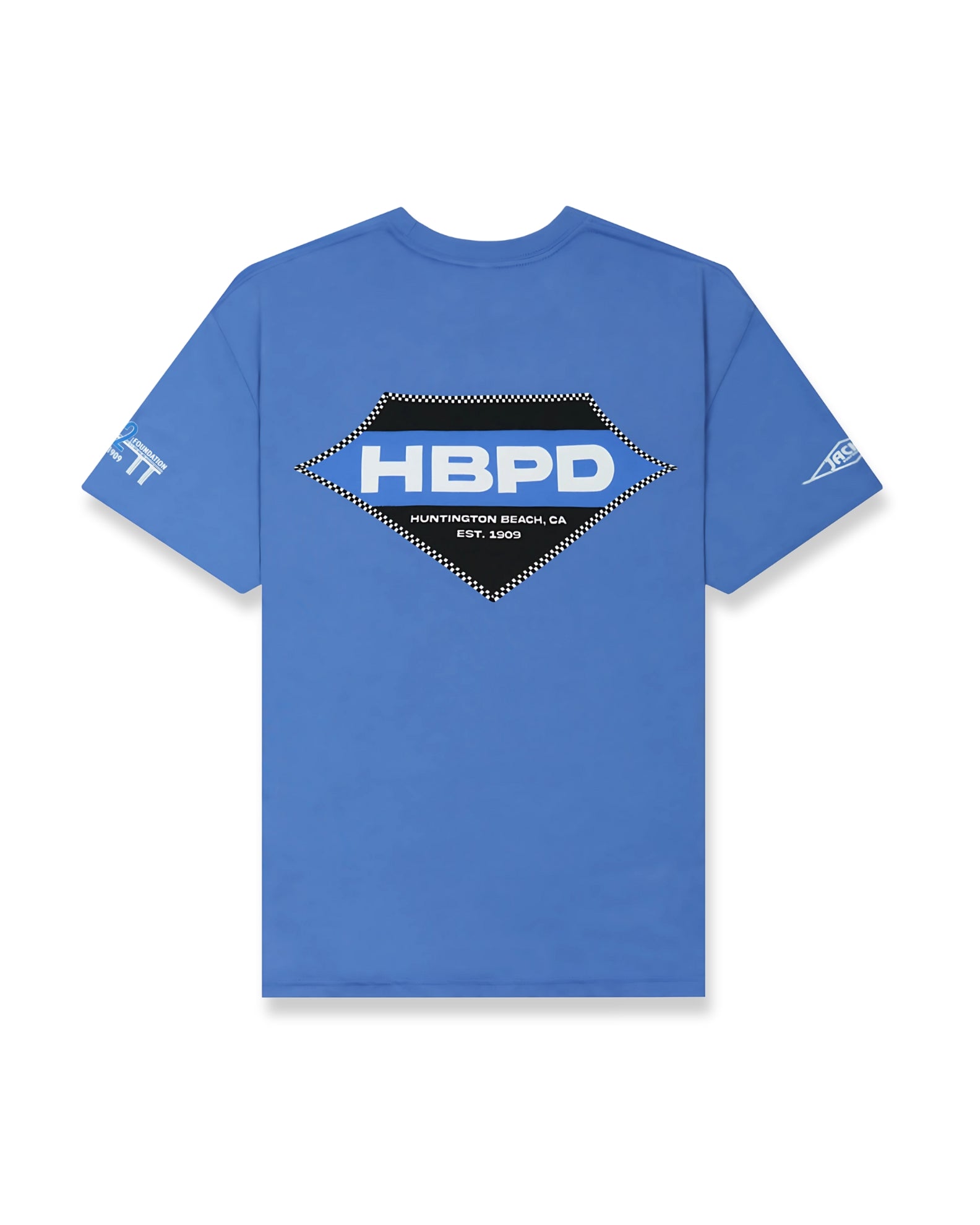 HBPD Checkered Patrol S/S Tee - Cobalt Blue