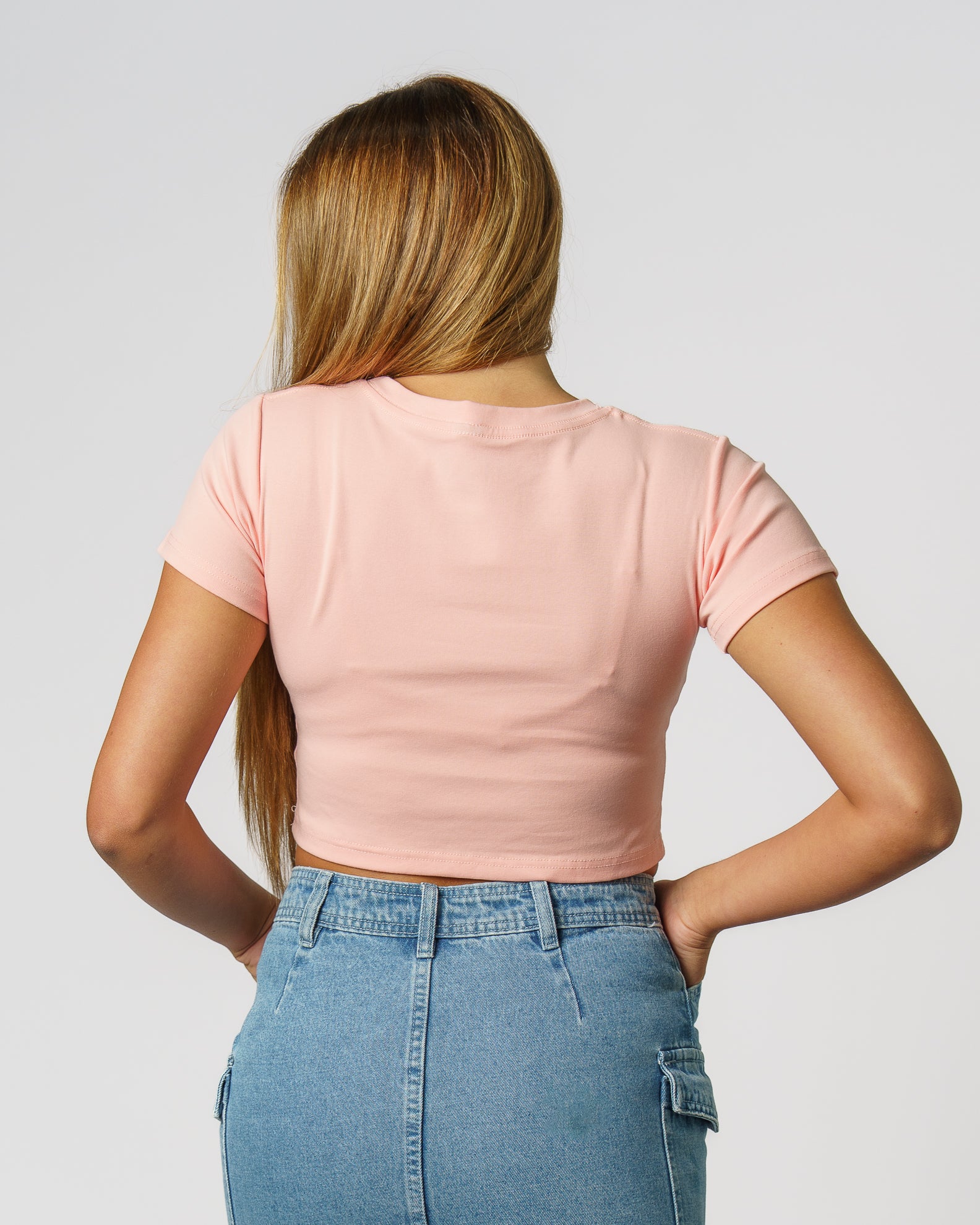 Core Fit Crop S/S Tee - Pink