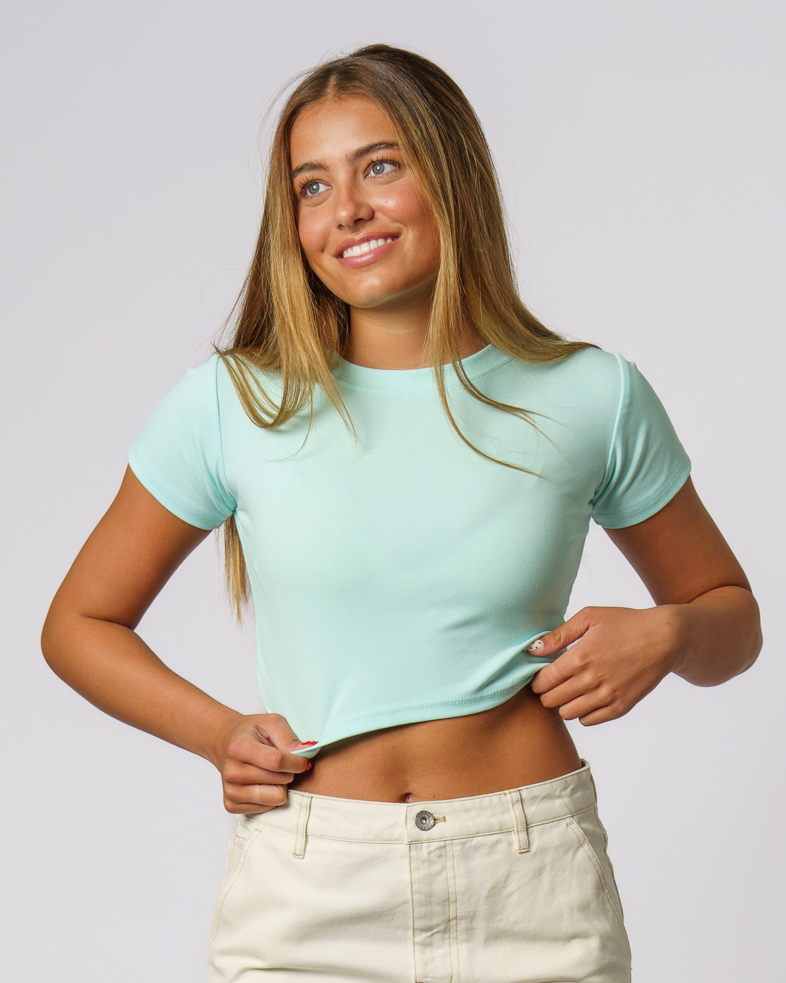 Core Fit Crop S/S Tee - Mint