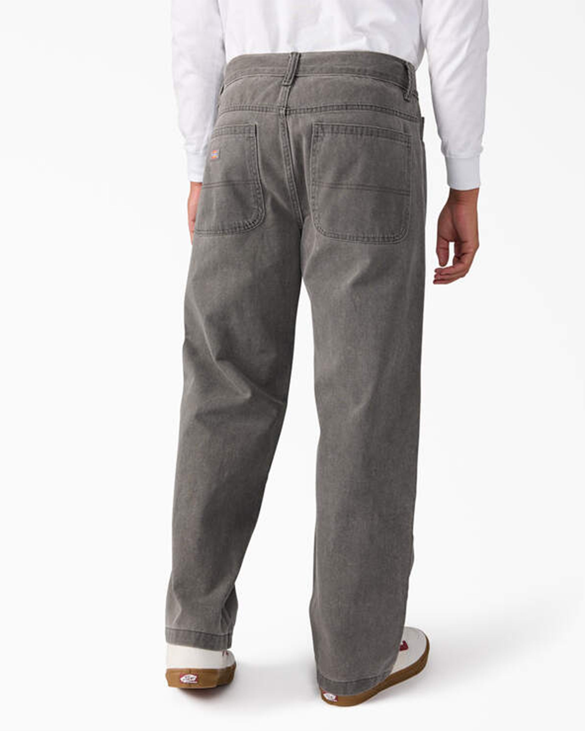 Relaxed Fit Double Knee Jeans - Tinted Gray Wash