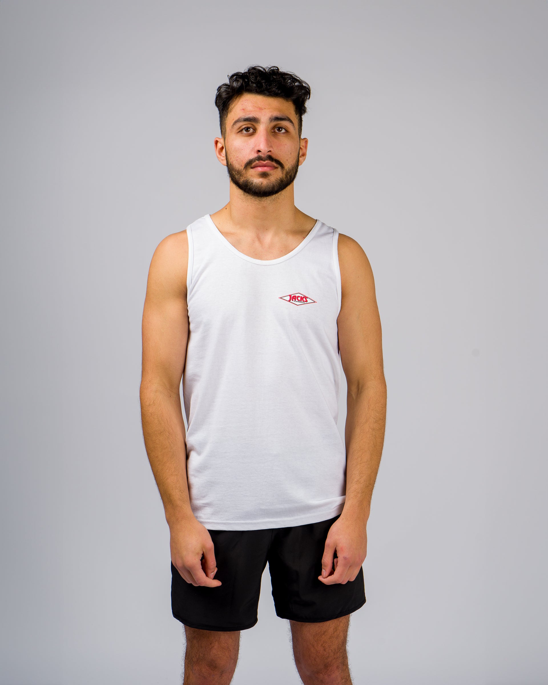 Novatradesstore Men's California Diamond Transport Tank Top - White