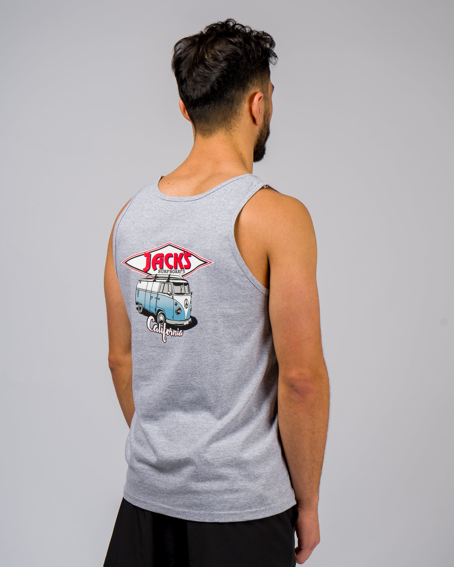 Novatradesstore Men's California Diamond Transport Tank Top - Heather Grey