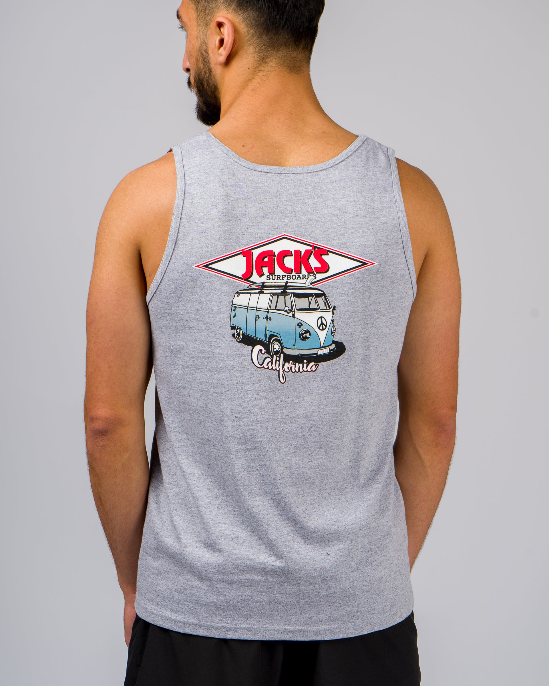 Novatradesstore Men's California Diamond Transport Tank Top - Heather Grey