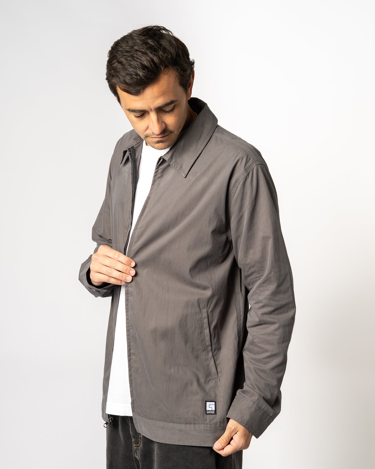 Dansby Zip-Up Jacket - Charcoal