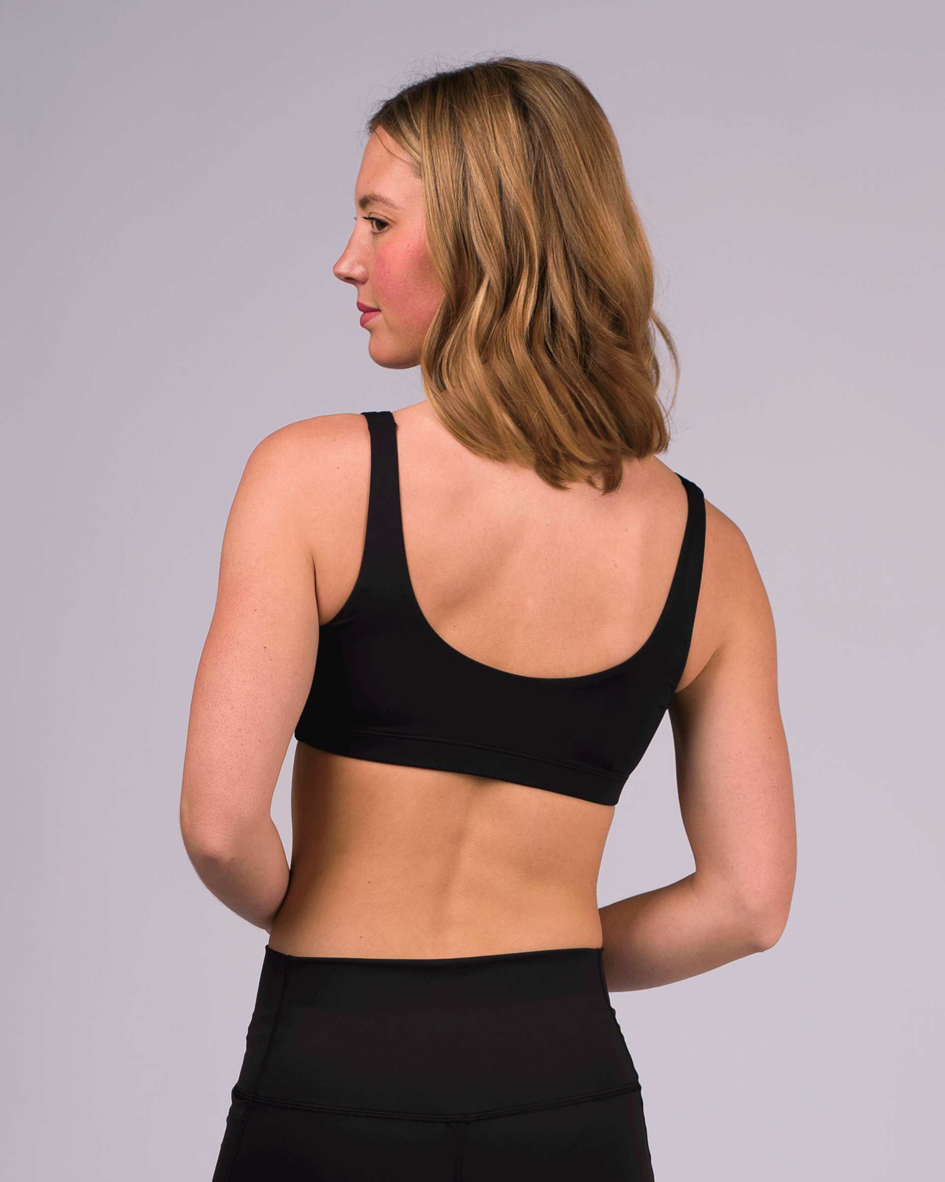 Simple Sports Bra - Black