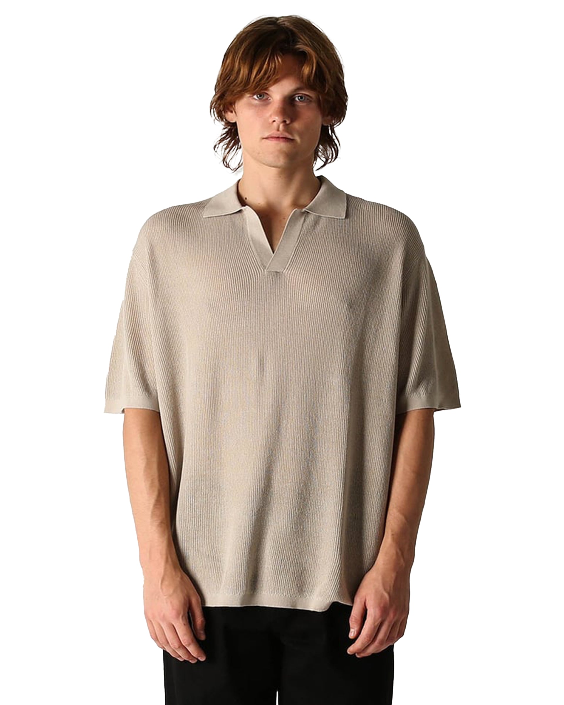 Former Open Collar S/S Knit Polo