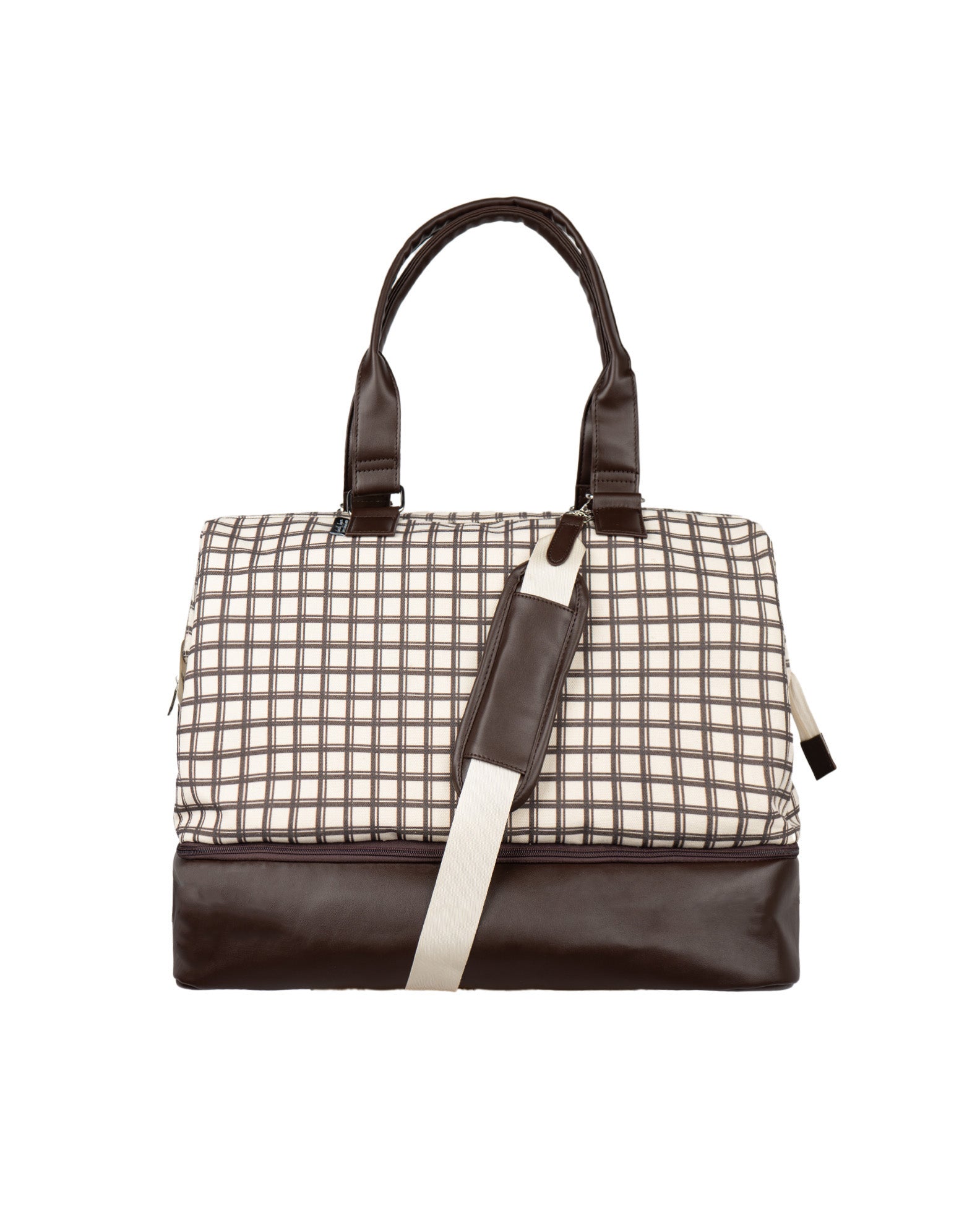 Danielle Brown X JS Swim Getaway Bag - Brown Checkers