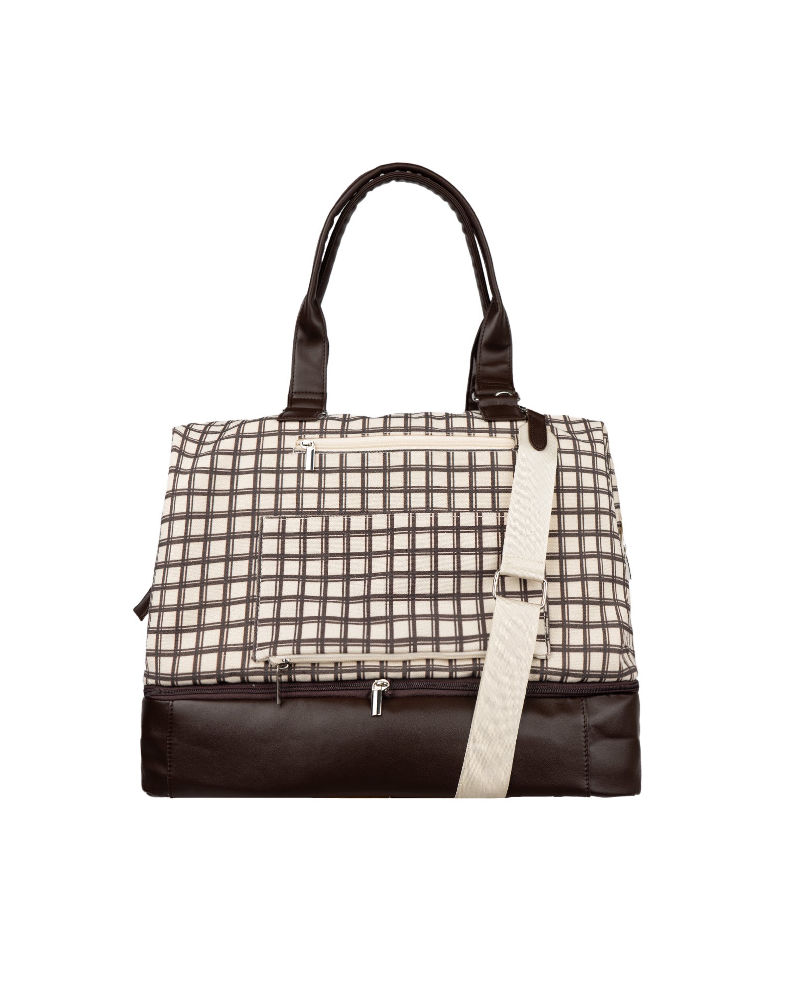 Danielle Brown X JS Swim Getaway Bag - Brown Checkers