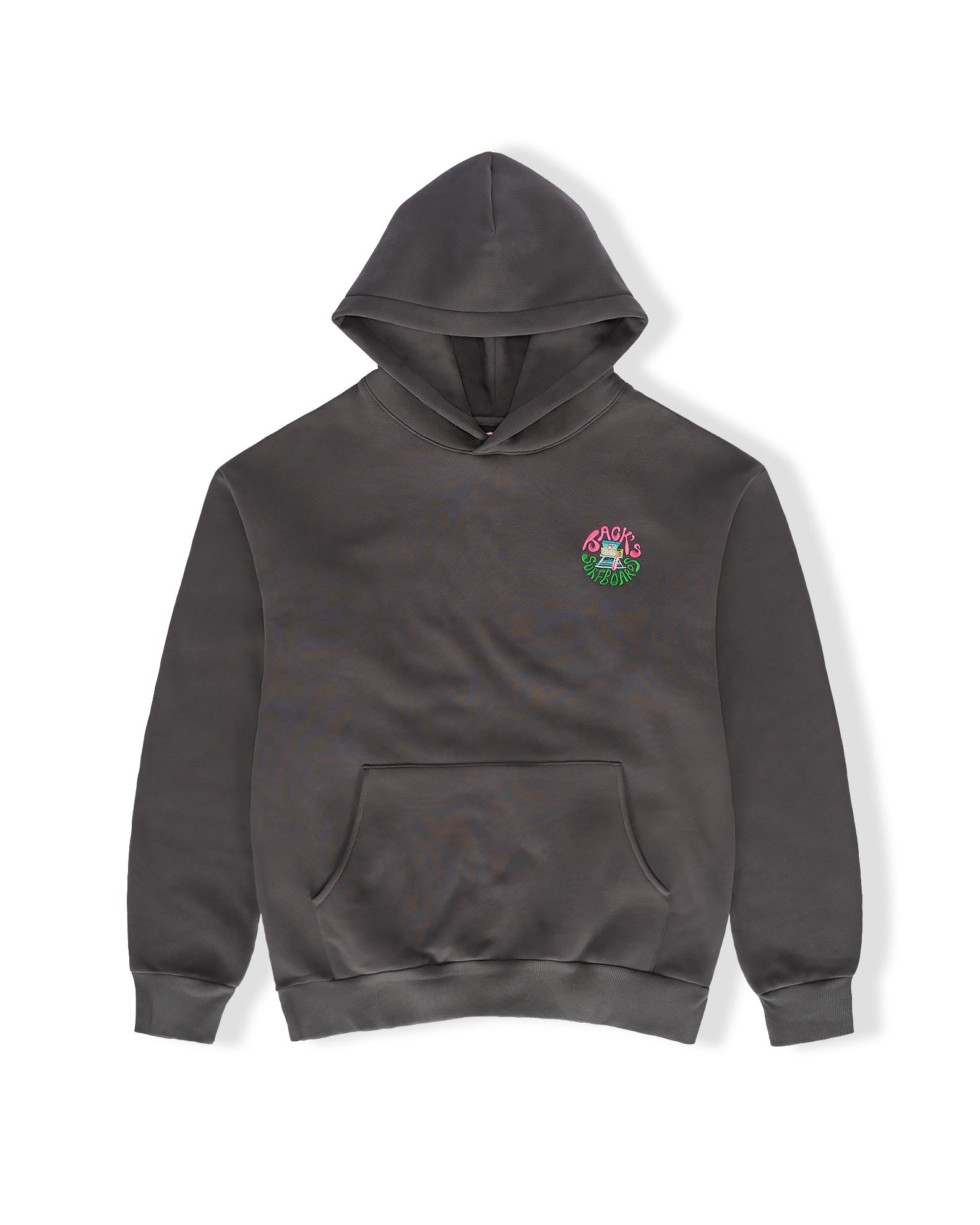 Novatradesstore Women's HB Tower Palm Pullover Hoodie - Charcoal