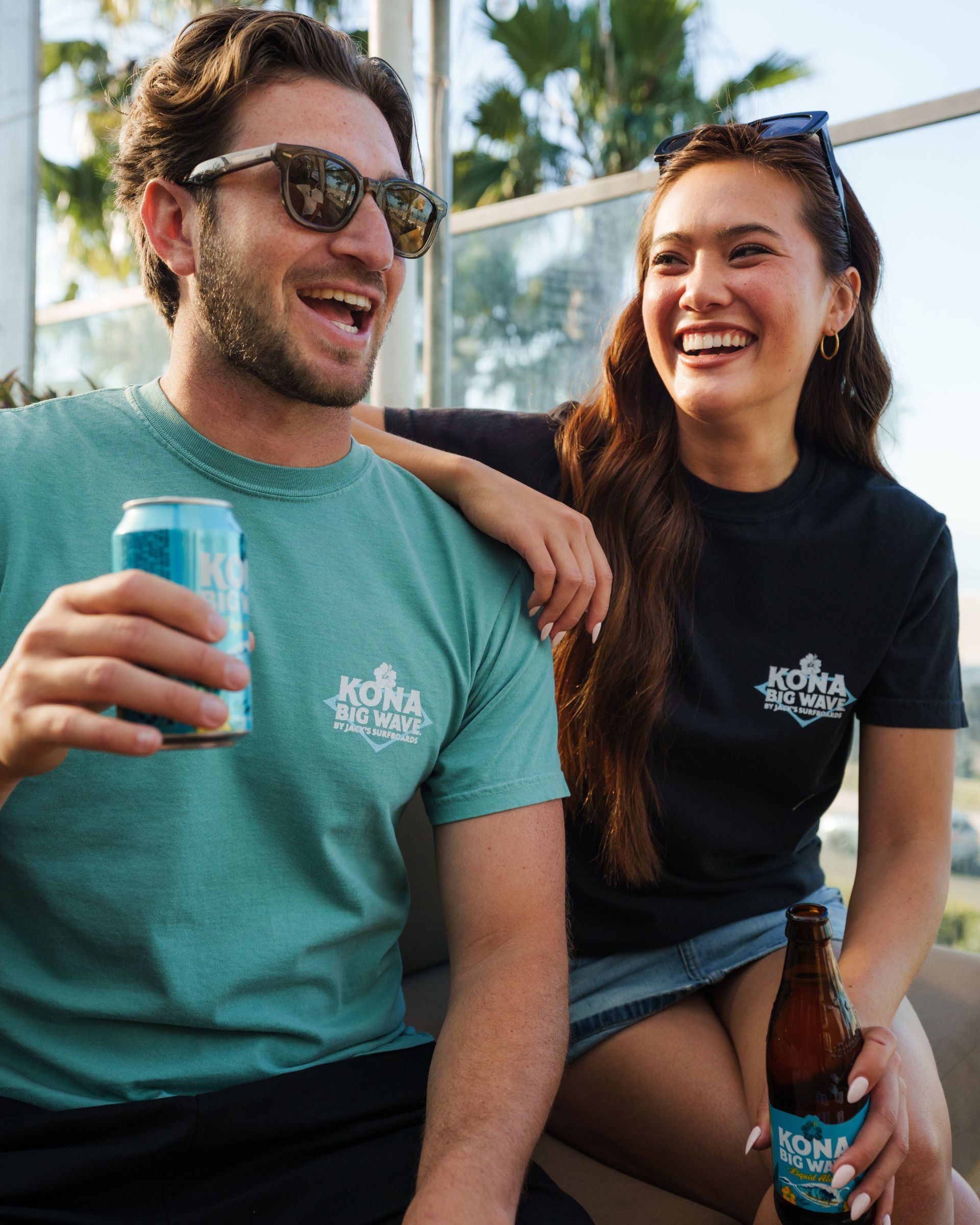 Kona x Jack's Men's "Retro Aloha" S/S Tee - Seafoam