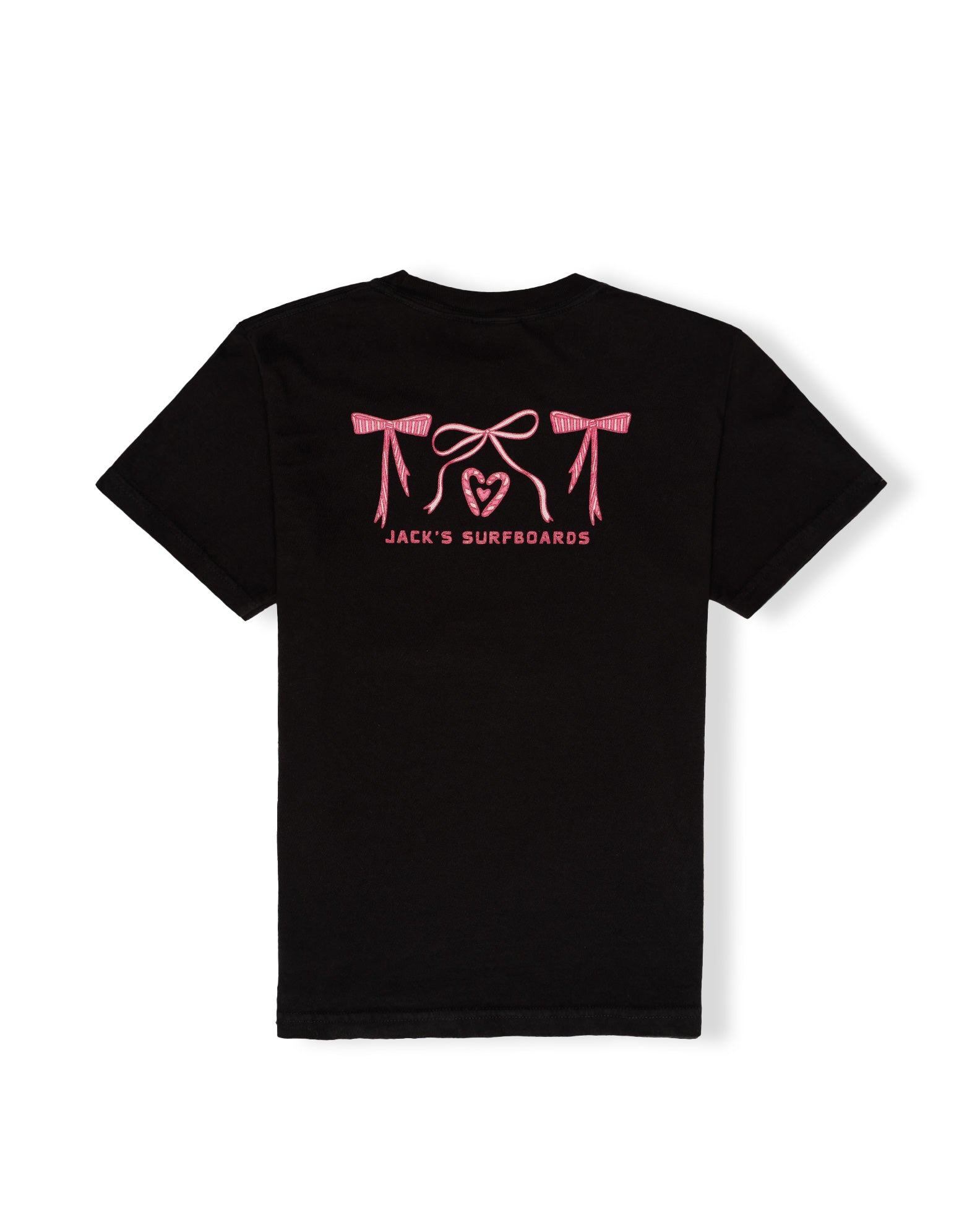 Limited (8-16) Girl's Xmas Bow HW PGMT S/S Tee - Pepper