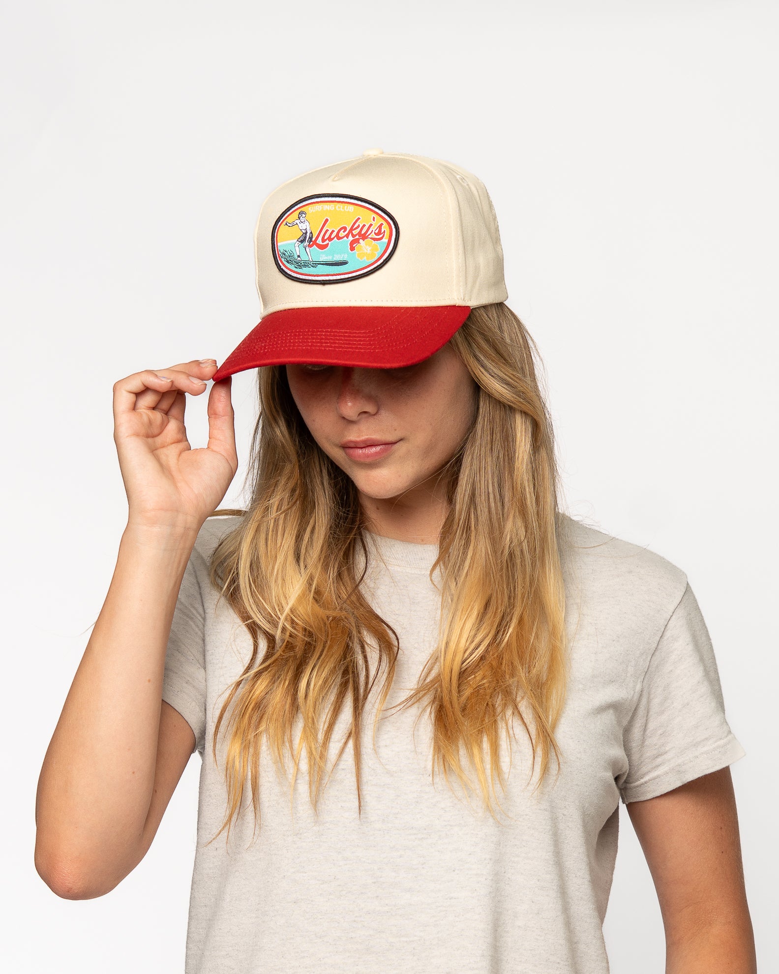 Lucky Rider Cap - Ivory/Brown Mutli