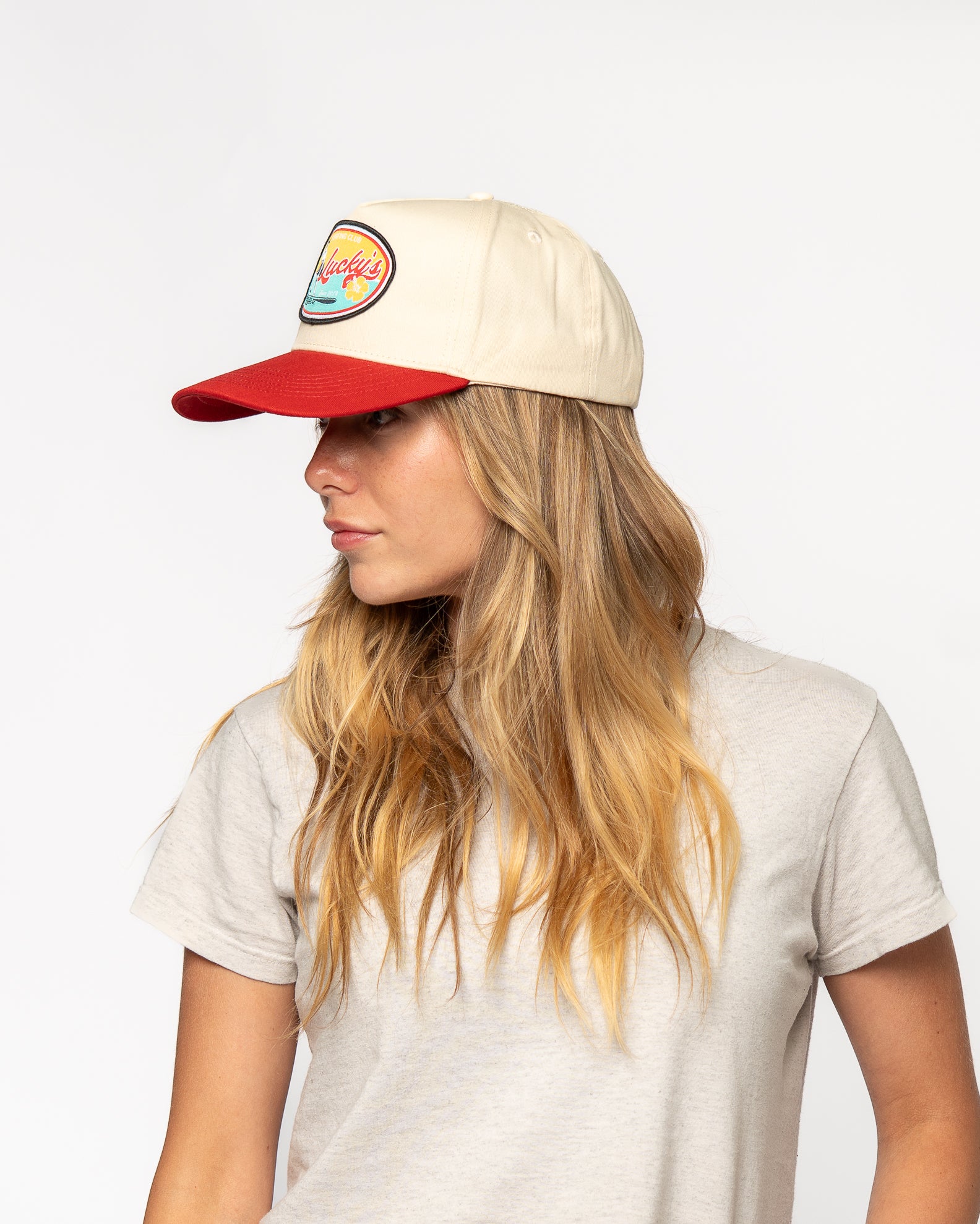 Lucky Rider Cap - Ivory/Brown Mutli