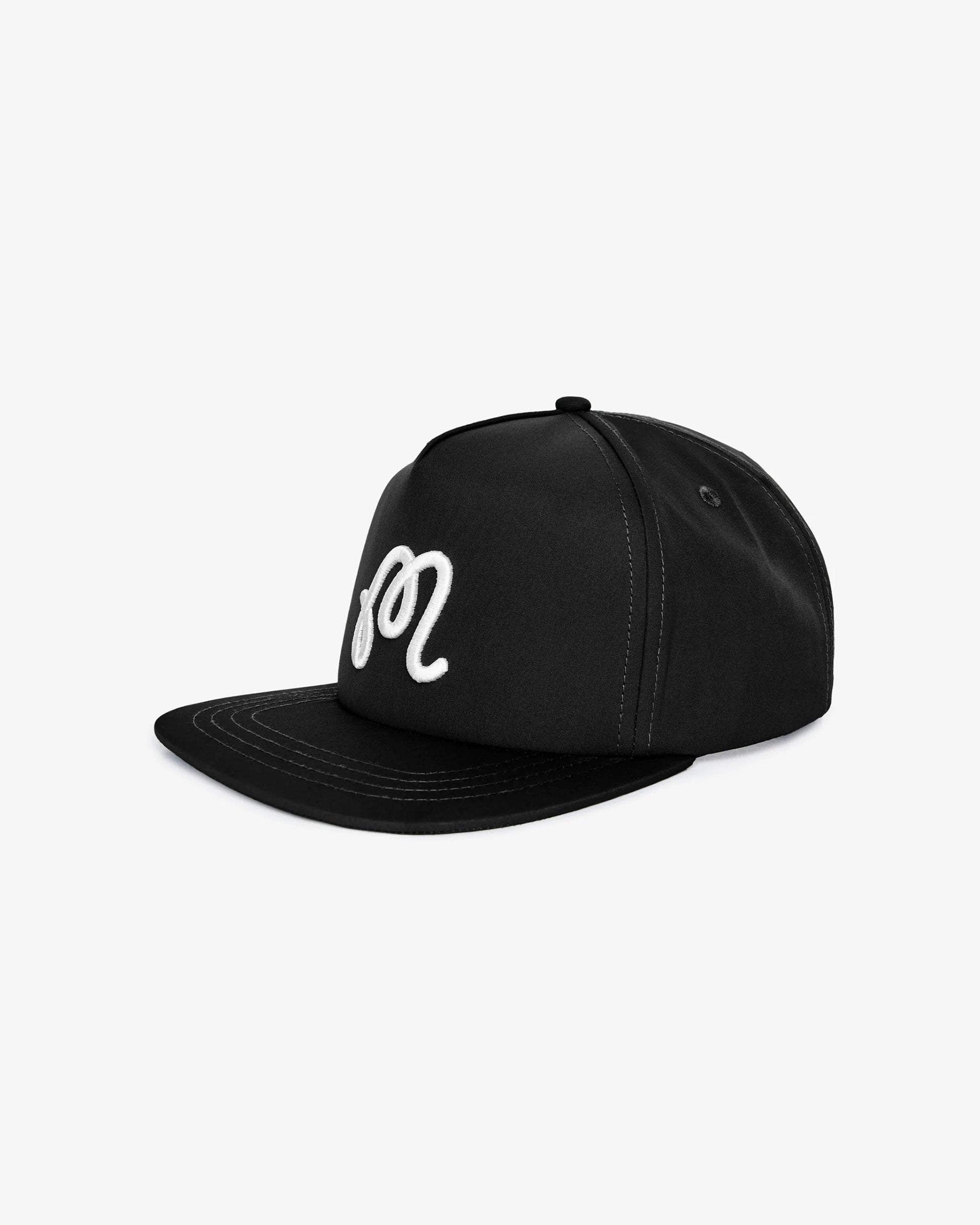 Malbon M Snapback Hat - Black