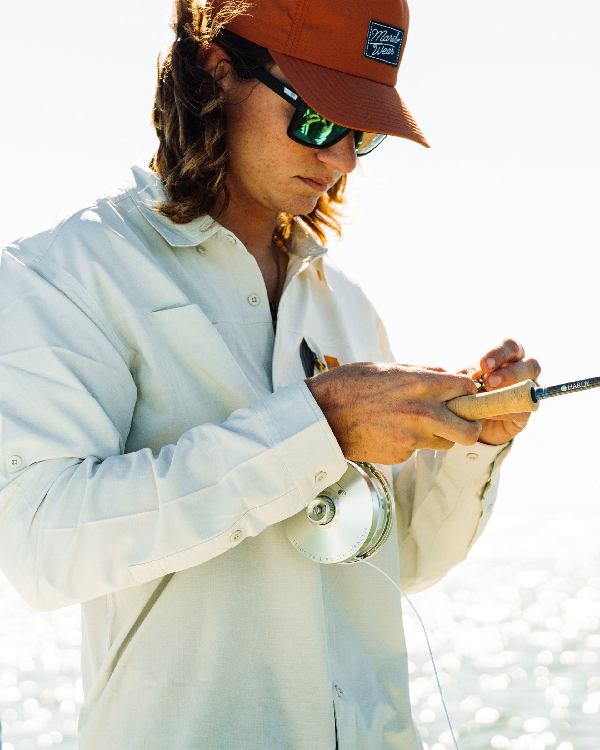 Marsh Wear Lenwood Tech Longsleeve Shirt - Stone