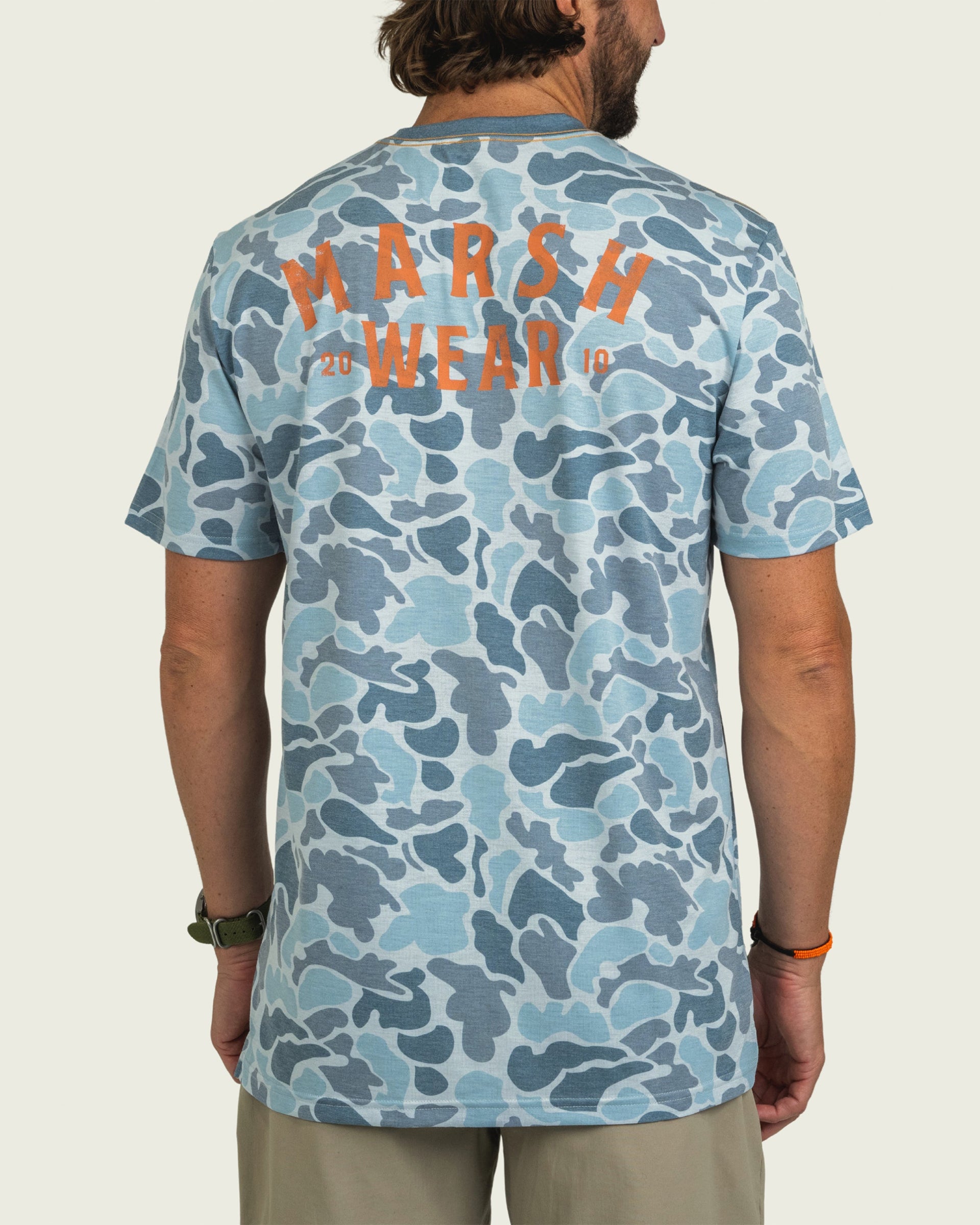 Marsh Wear Stackhouse Tech Tee - Silver Mallard Camo