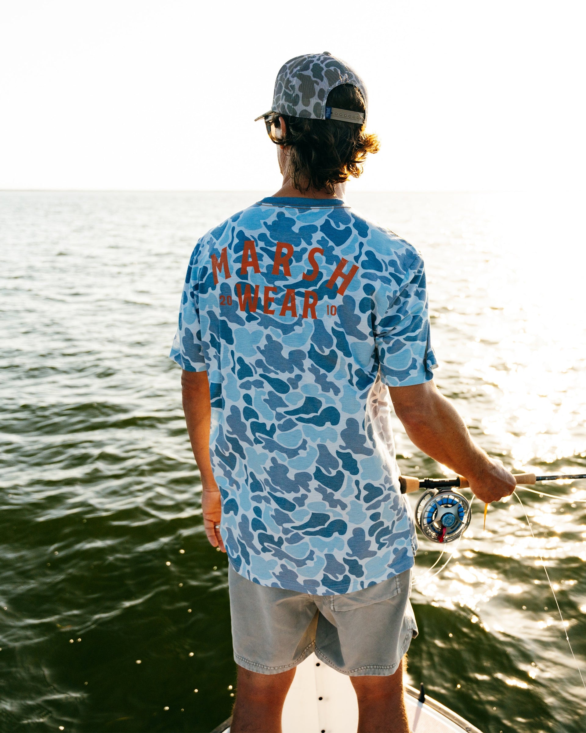Marsh Wear Stackhouse Tech Tee - Silver Mallard Camo
