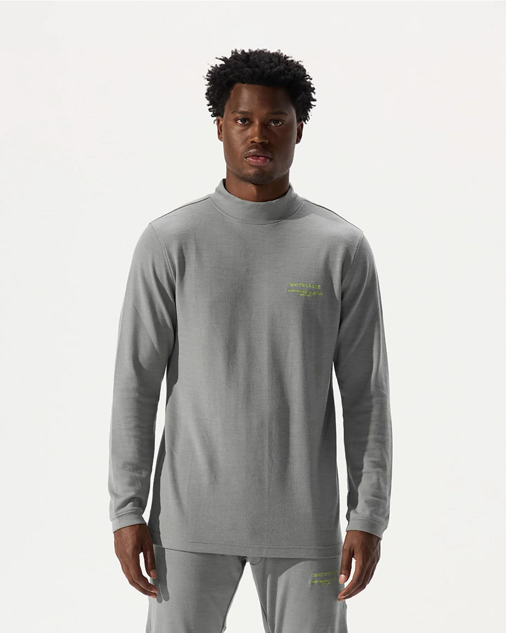 Whitespace Merino Mockneck - Rock Ridge