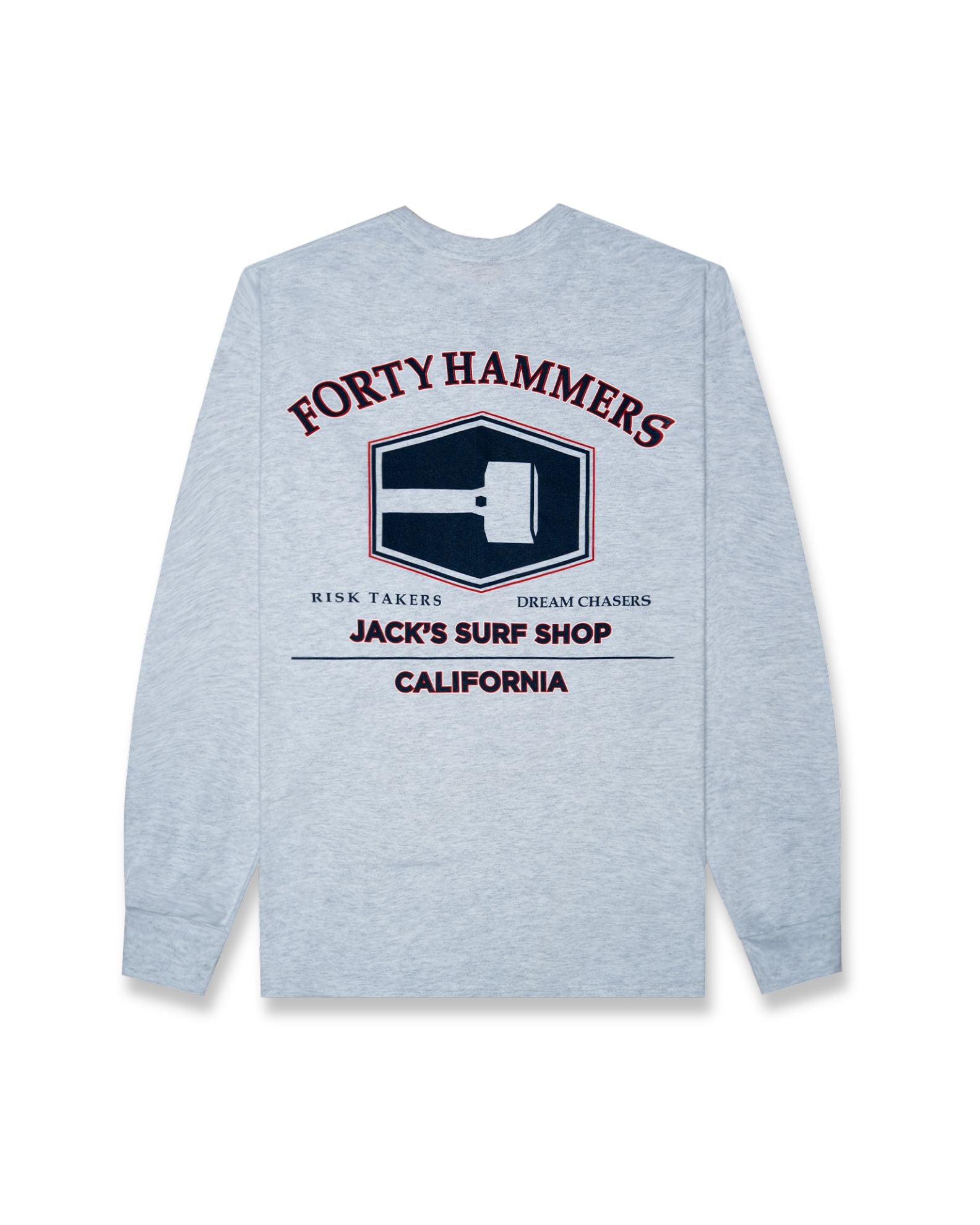 Forty Hammers "Daytona" L/S Tee - Ash
