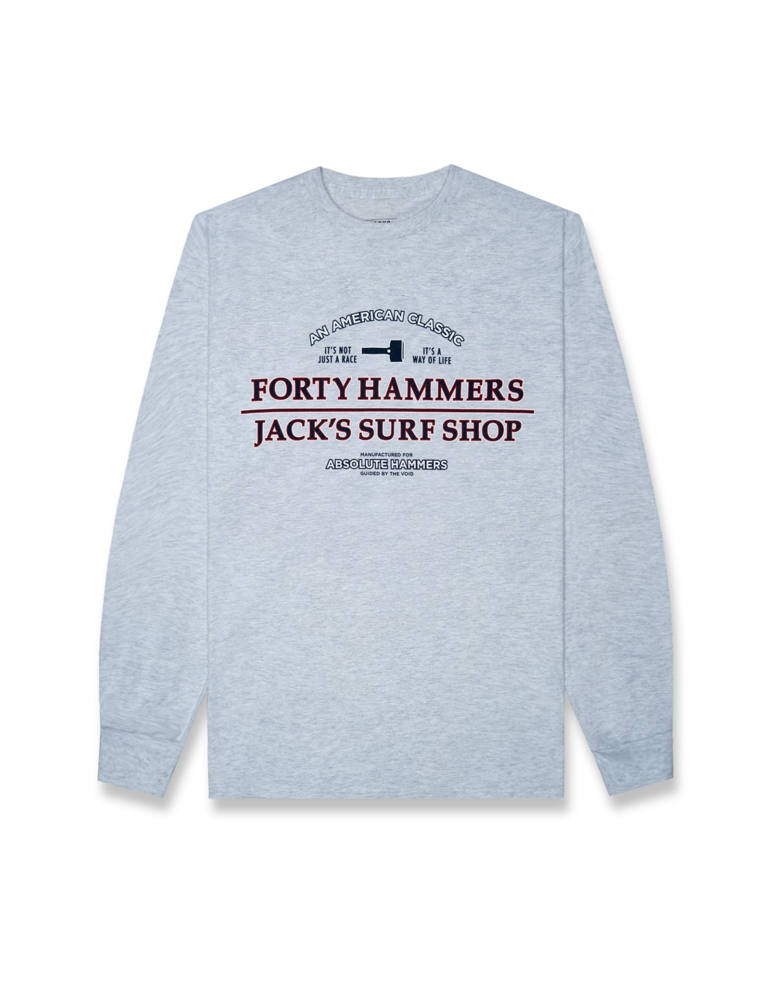 Forty Hammers "Daytona" L/S Tee - Ash