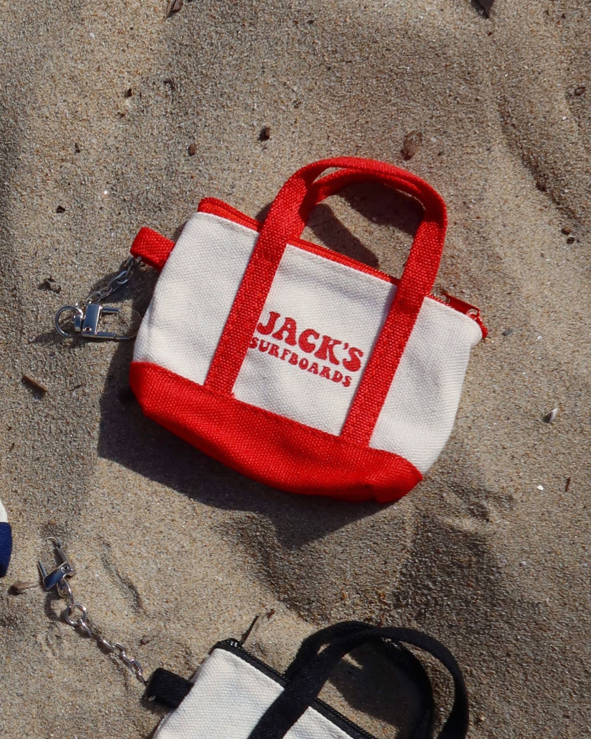 Mini Tote Bag Charm - Red