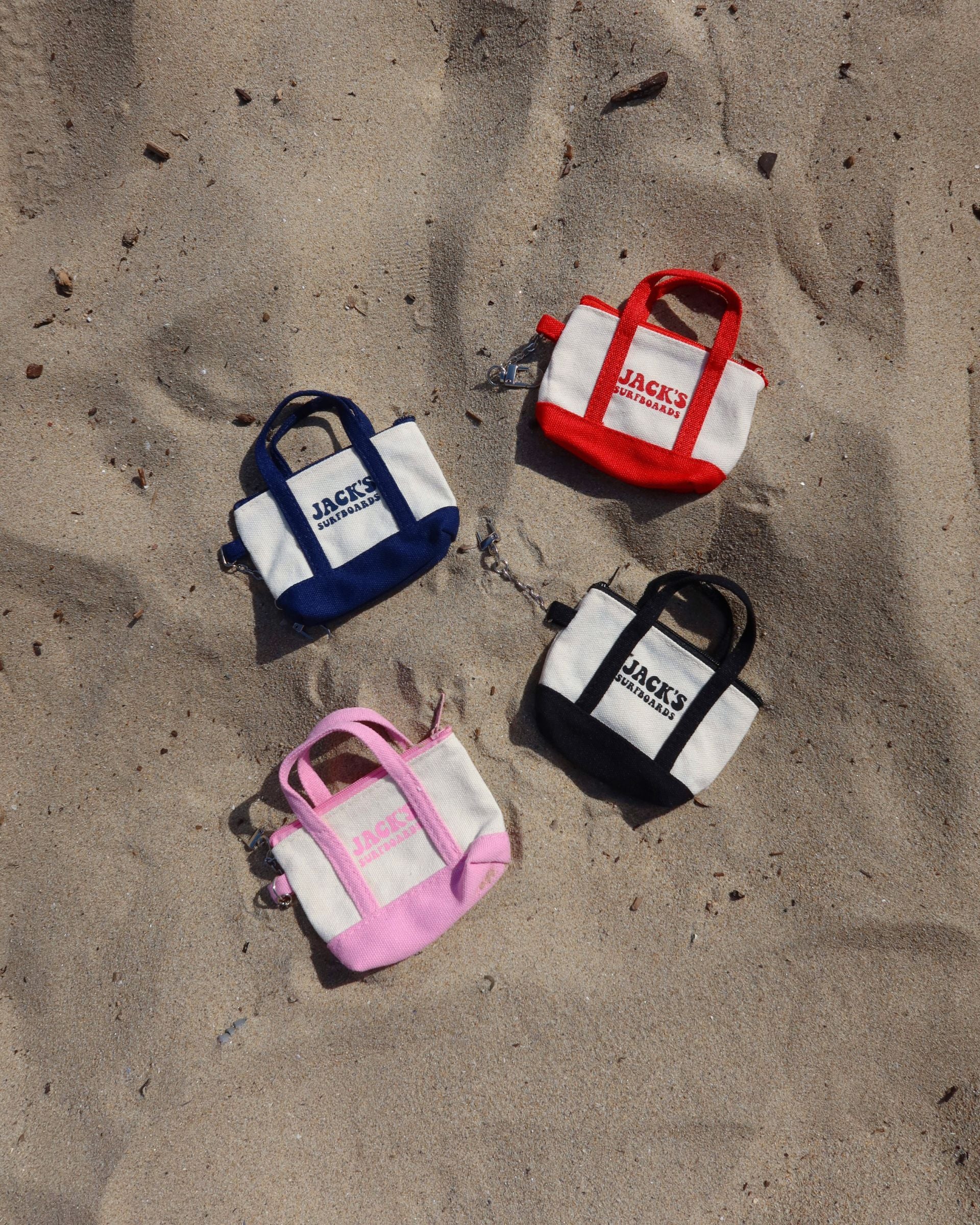 Mini Tote Bag Charm - Red