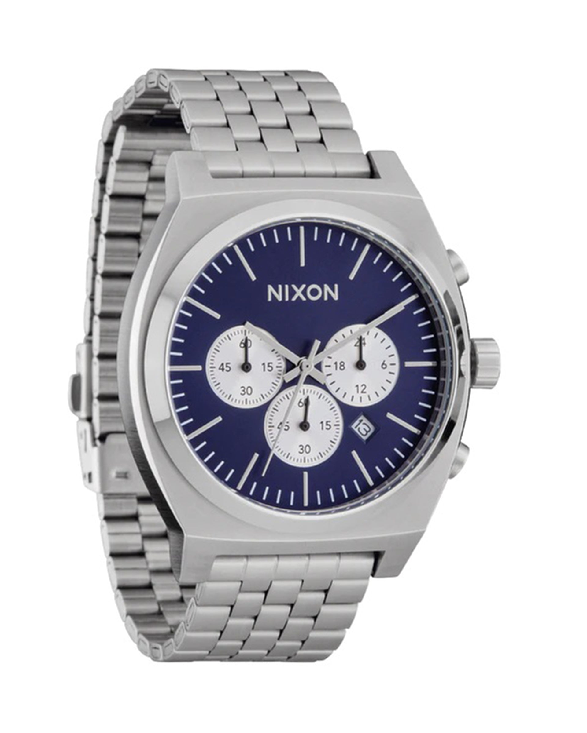 Nixon Time Teller Chrono Watch - Silver/Midnight/Silver