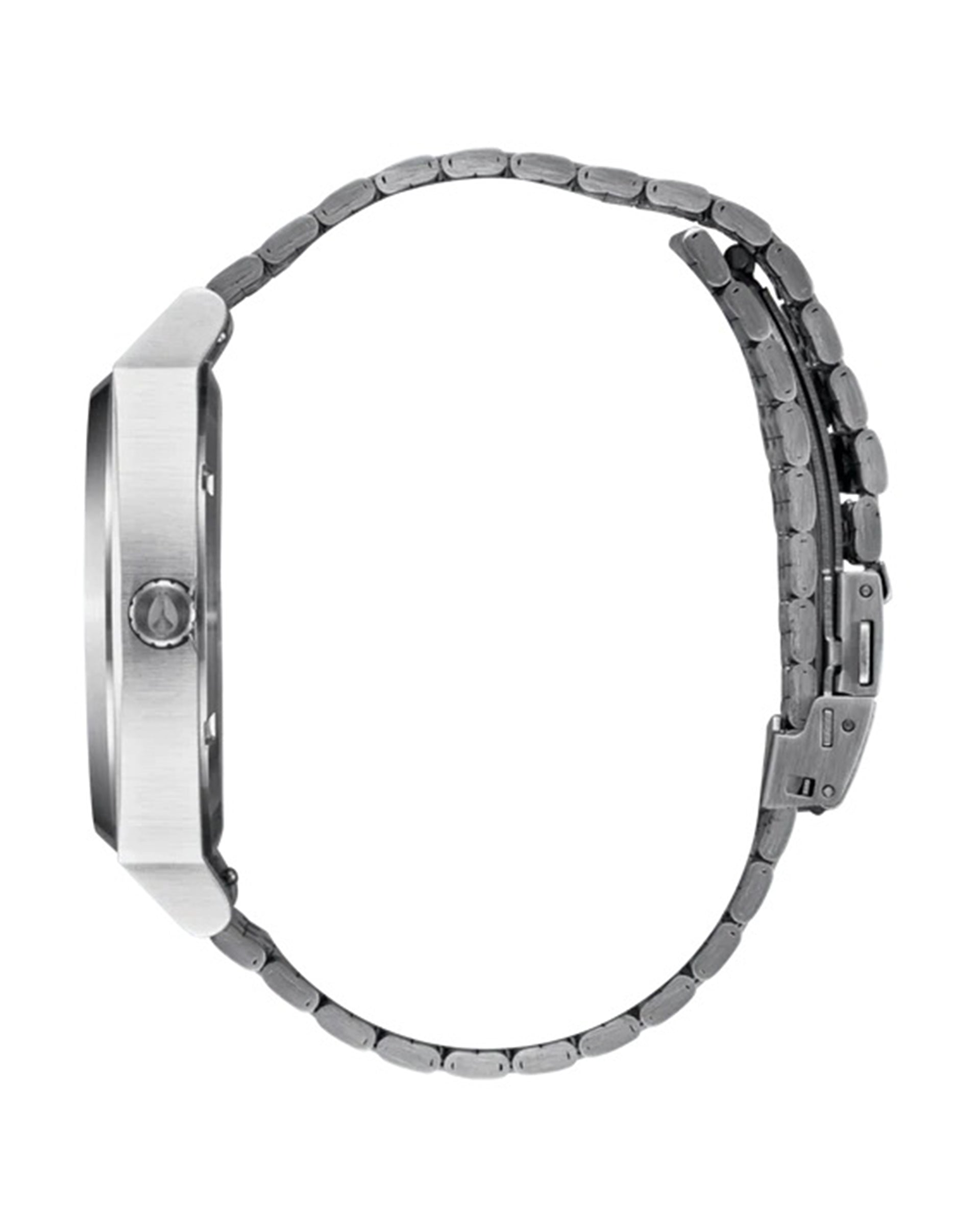 Nixon Time Teller Solar Watch - Silver/Dusty Blue Sunray