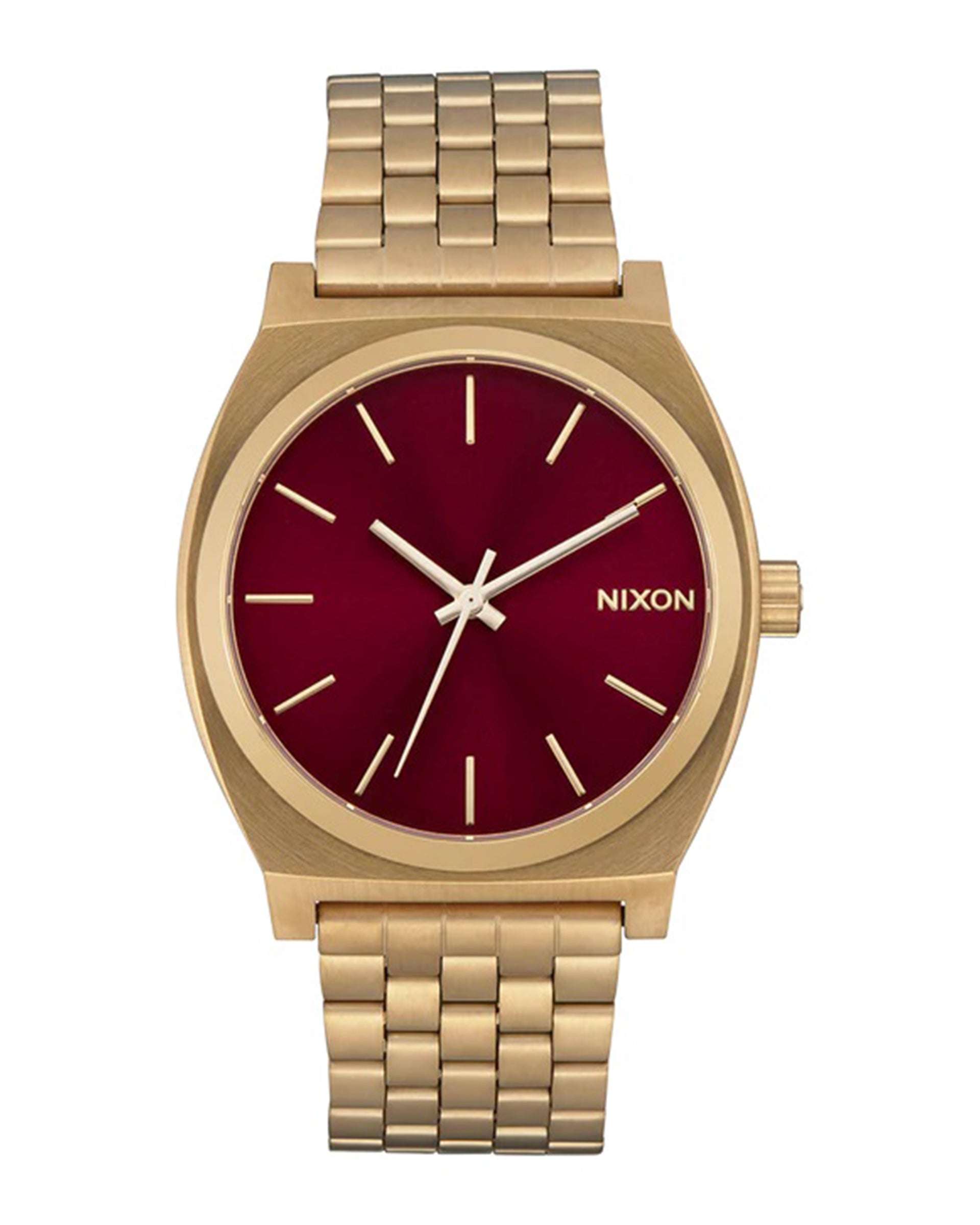 Nixon Time Teller Watch - Gold/Oxblood