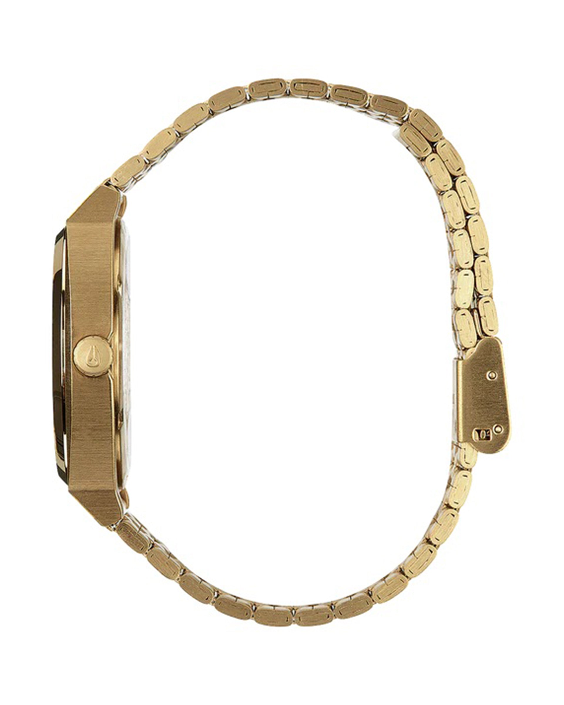 Nixon Time Teller Watch - Gold/Oxblood