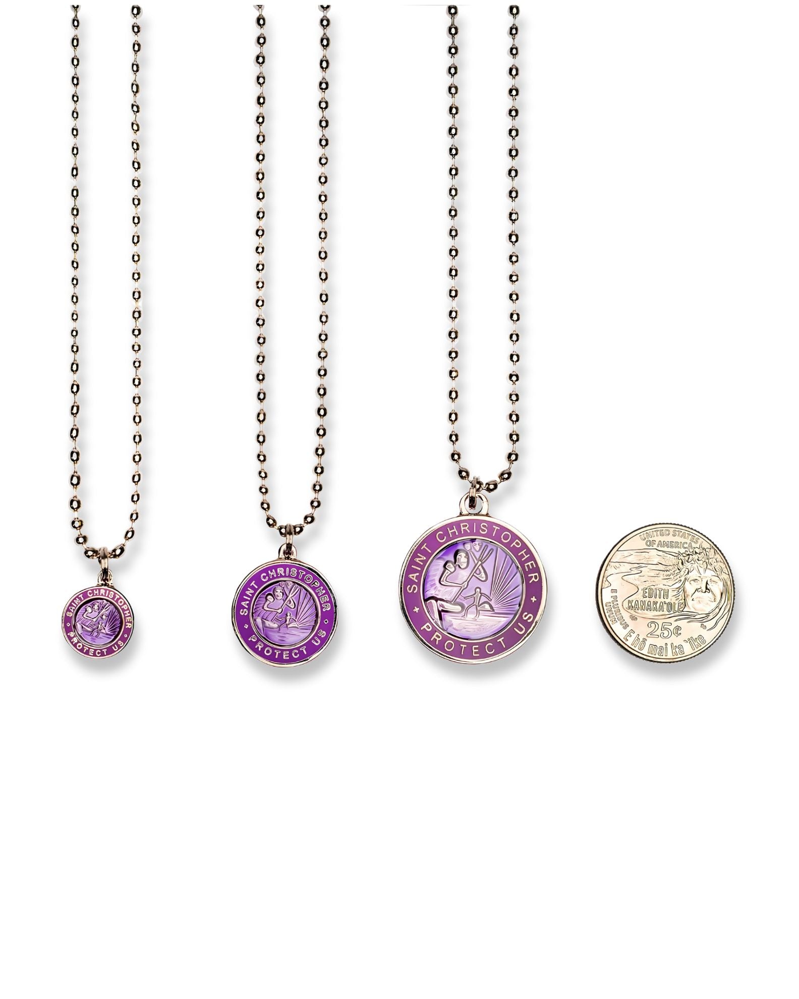 St. Christopher Necklace - Red/ Black