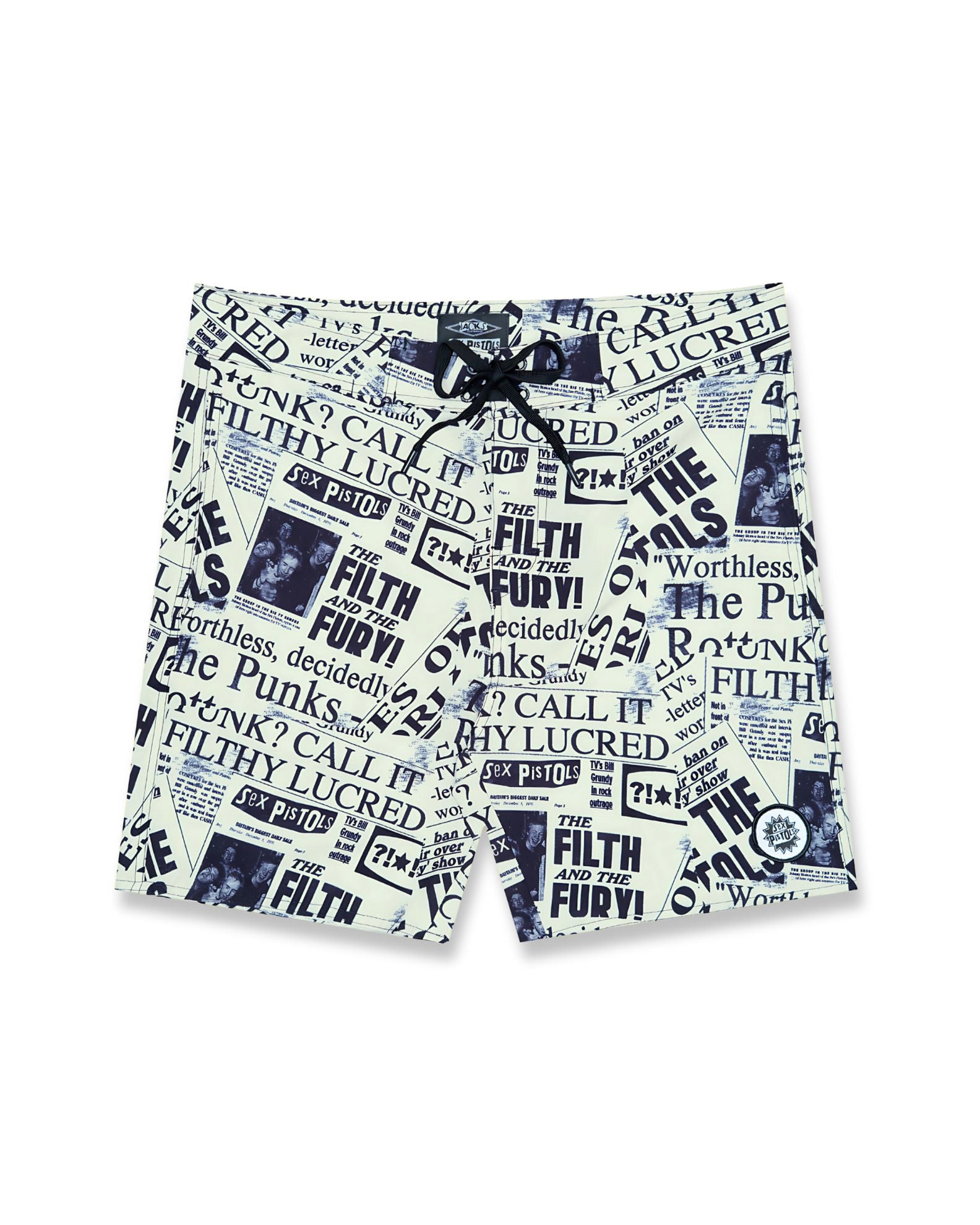 Sex Pistols 18" Newspaper Boardshorts